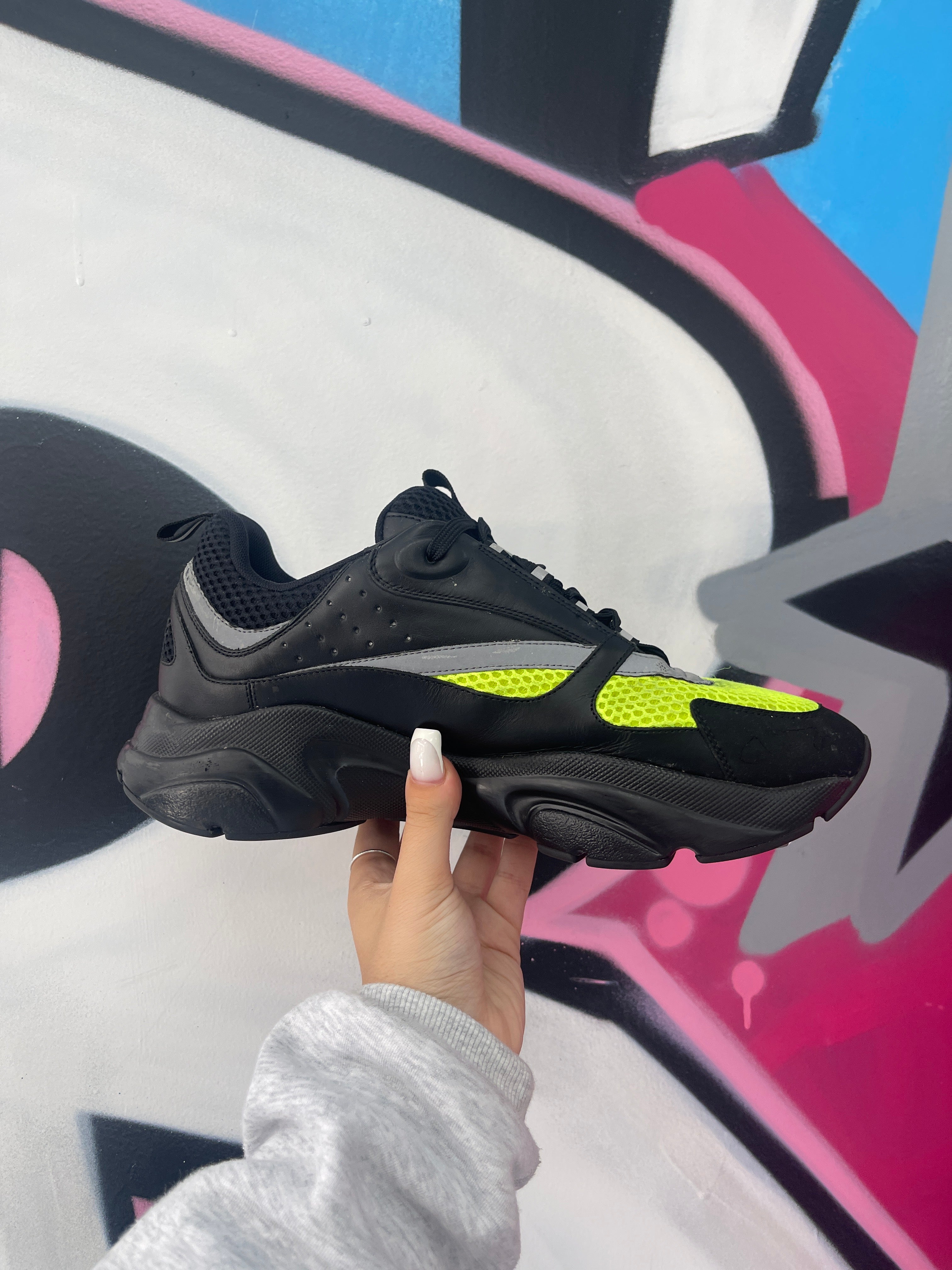 Dior Homme B22 Black Lime Used 42 (US 9) No Box