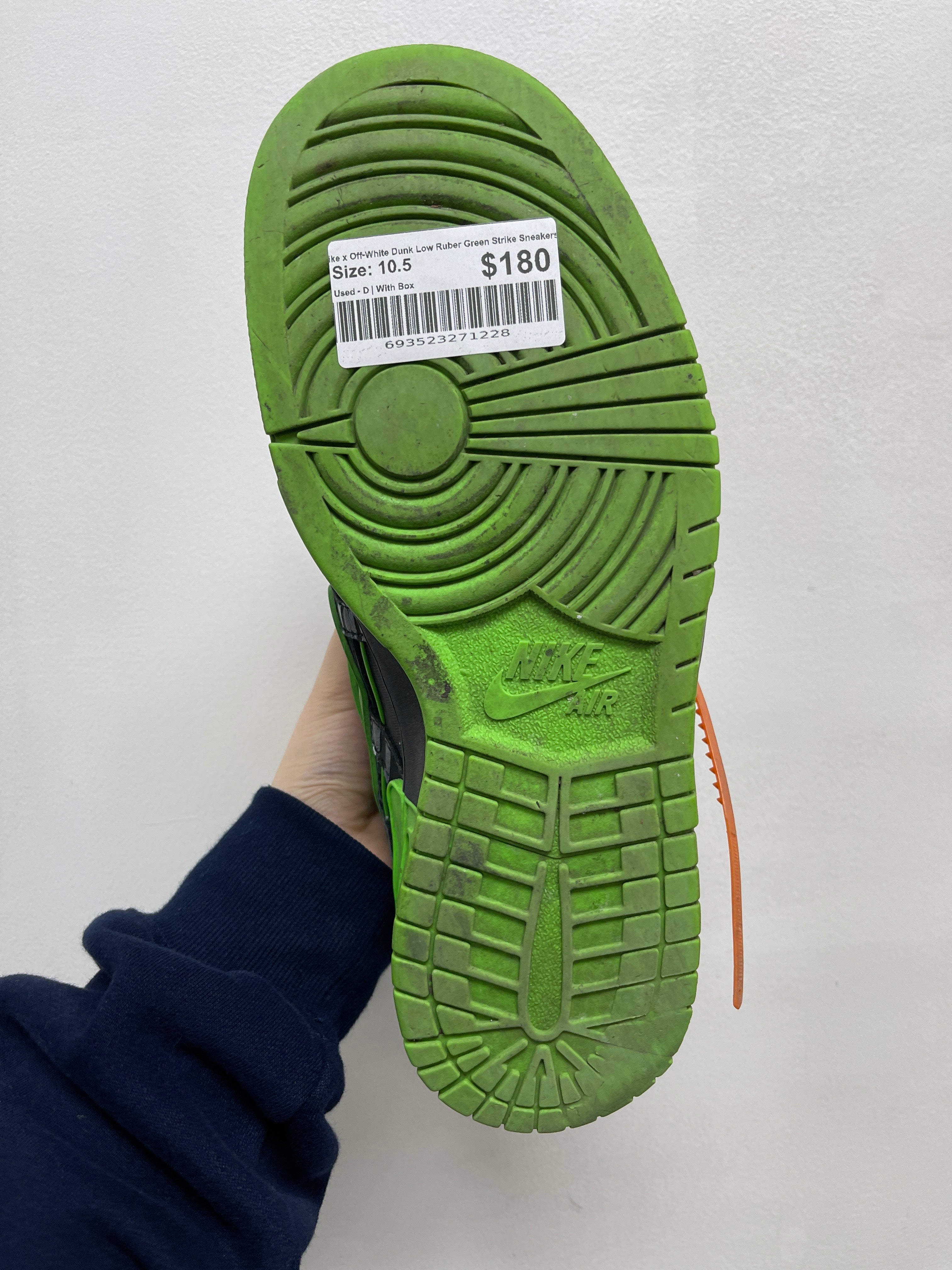 Nike x Off-White Dunk Low Ruber Green Strike Sneakers