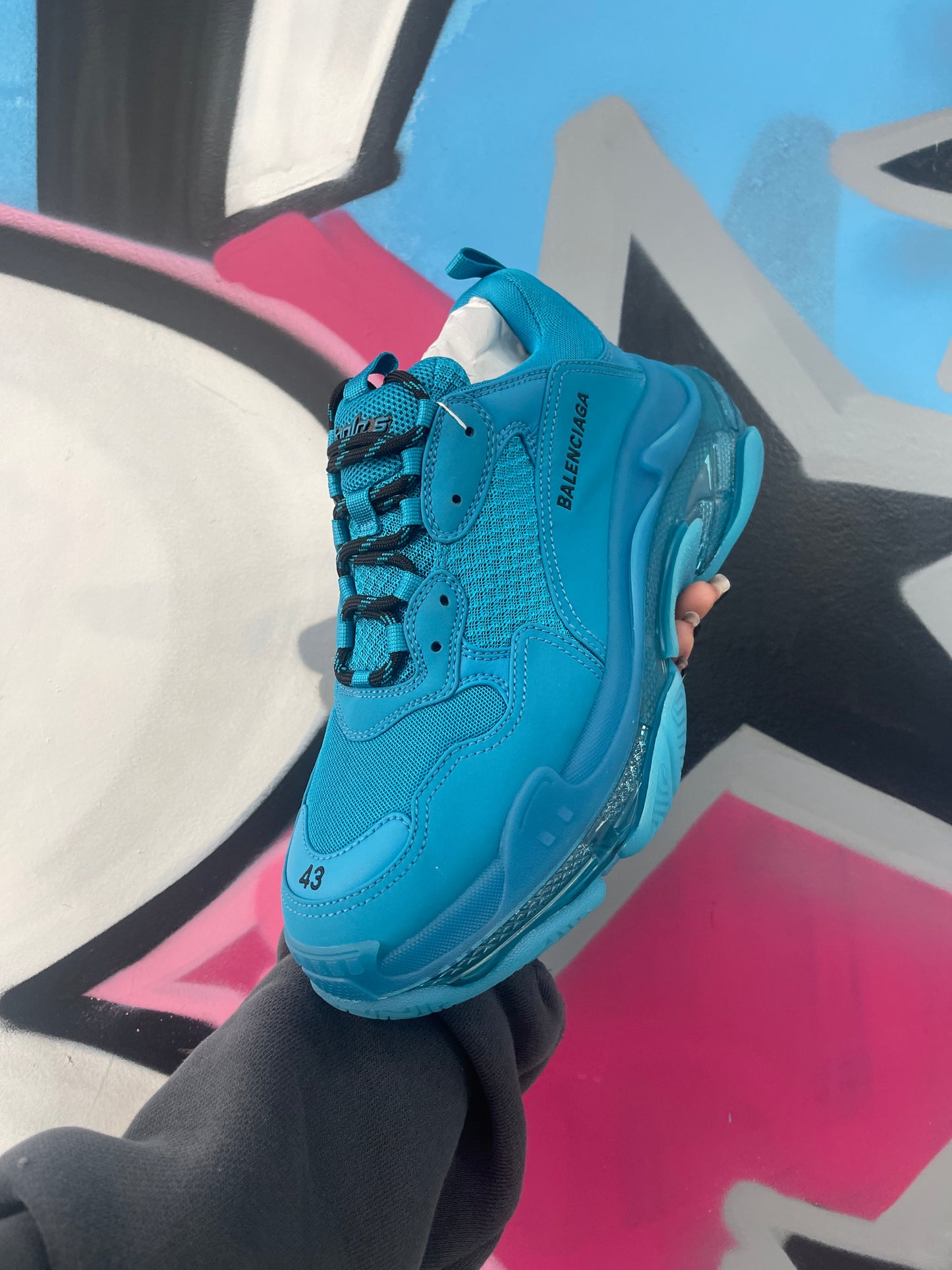 Balenciaga Triple S Blue Clear New 42 (US 9) With Box