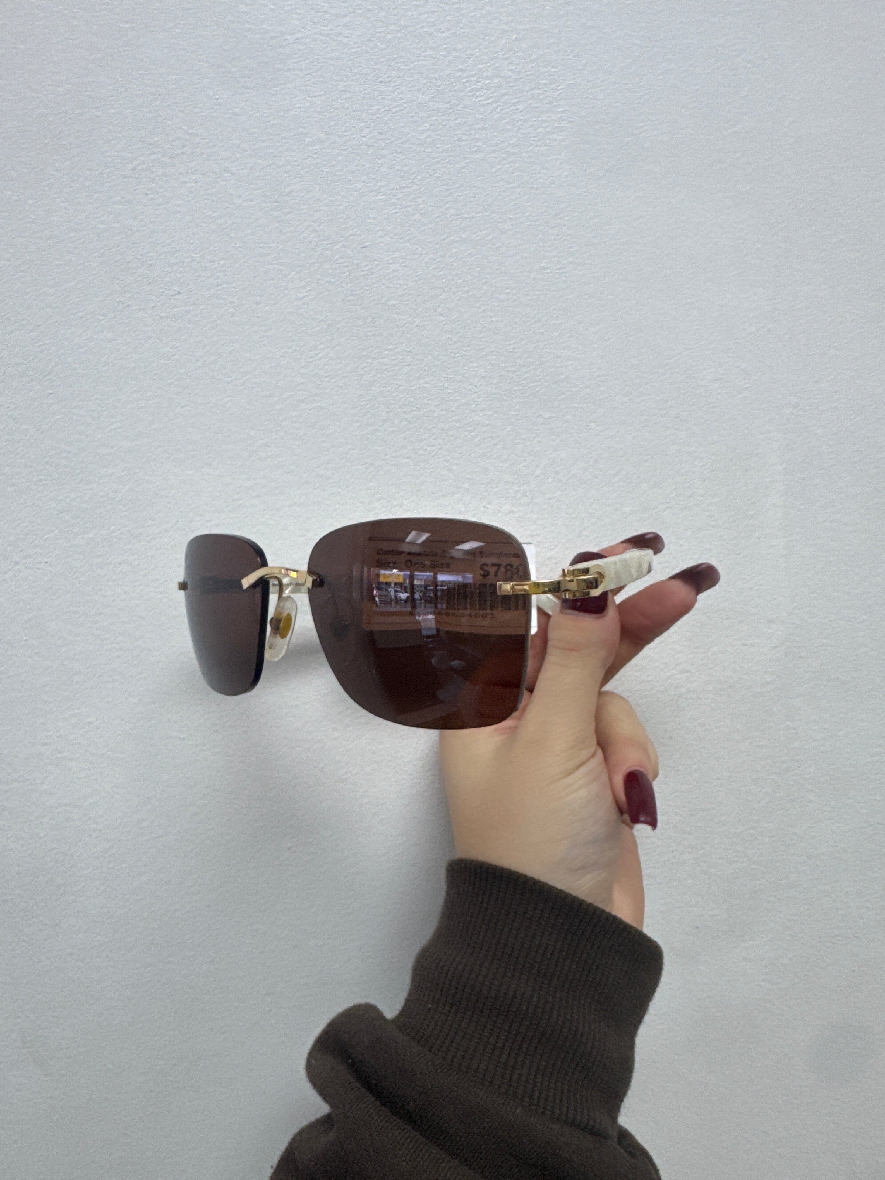 Cartier Acetate Big Lens Sunglasses