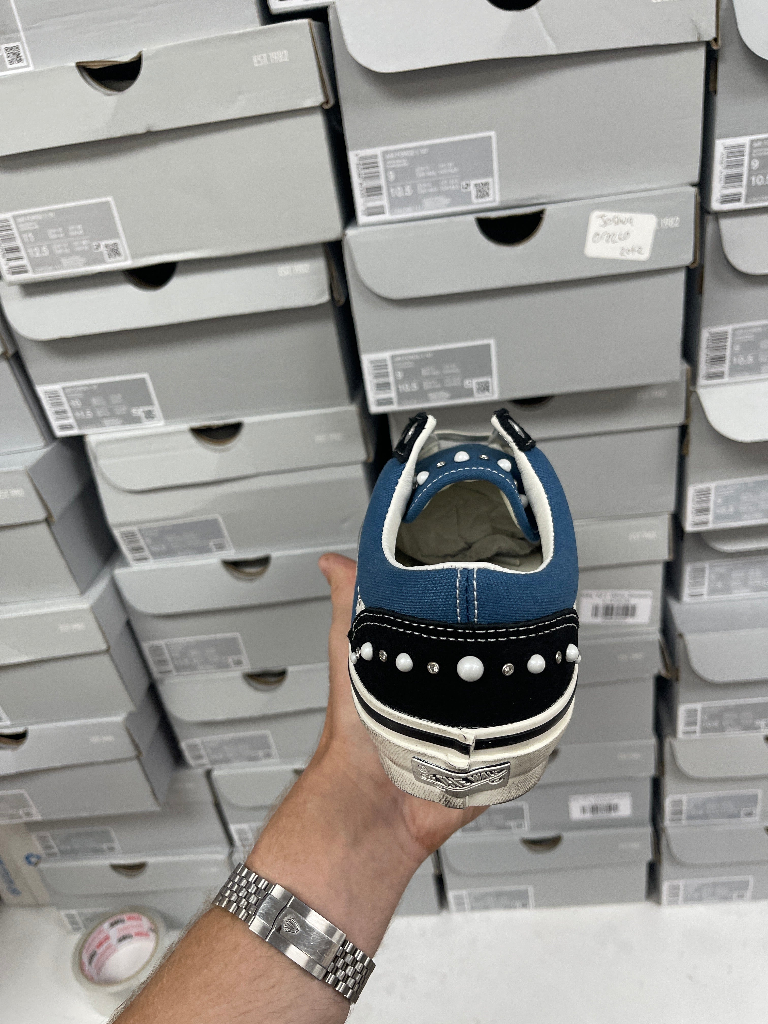 Vans Blue Pearlized Sneakers