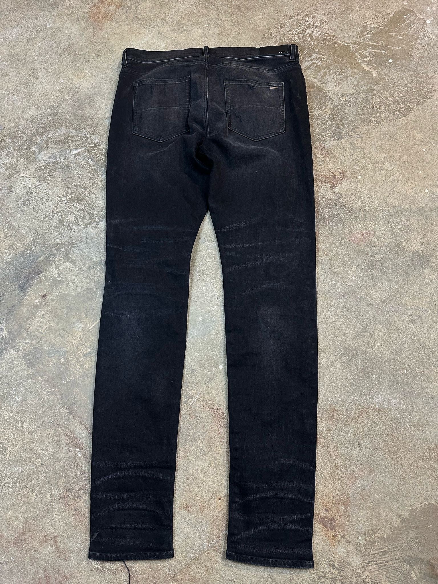 Amiri Jeans Black Paint Drip 38 Used