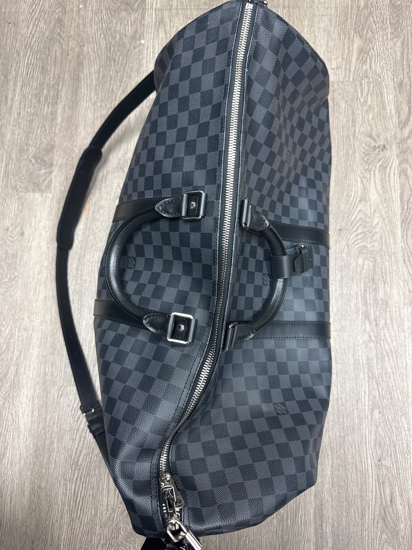 LV Black Damier Duffle Bag