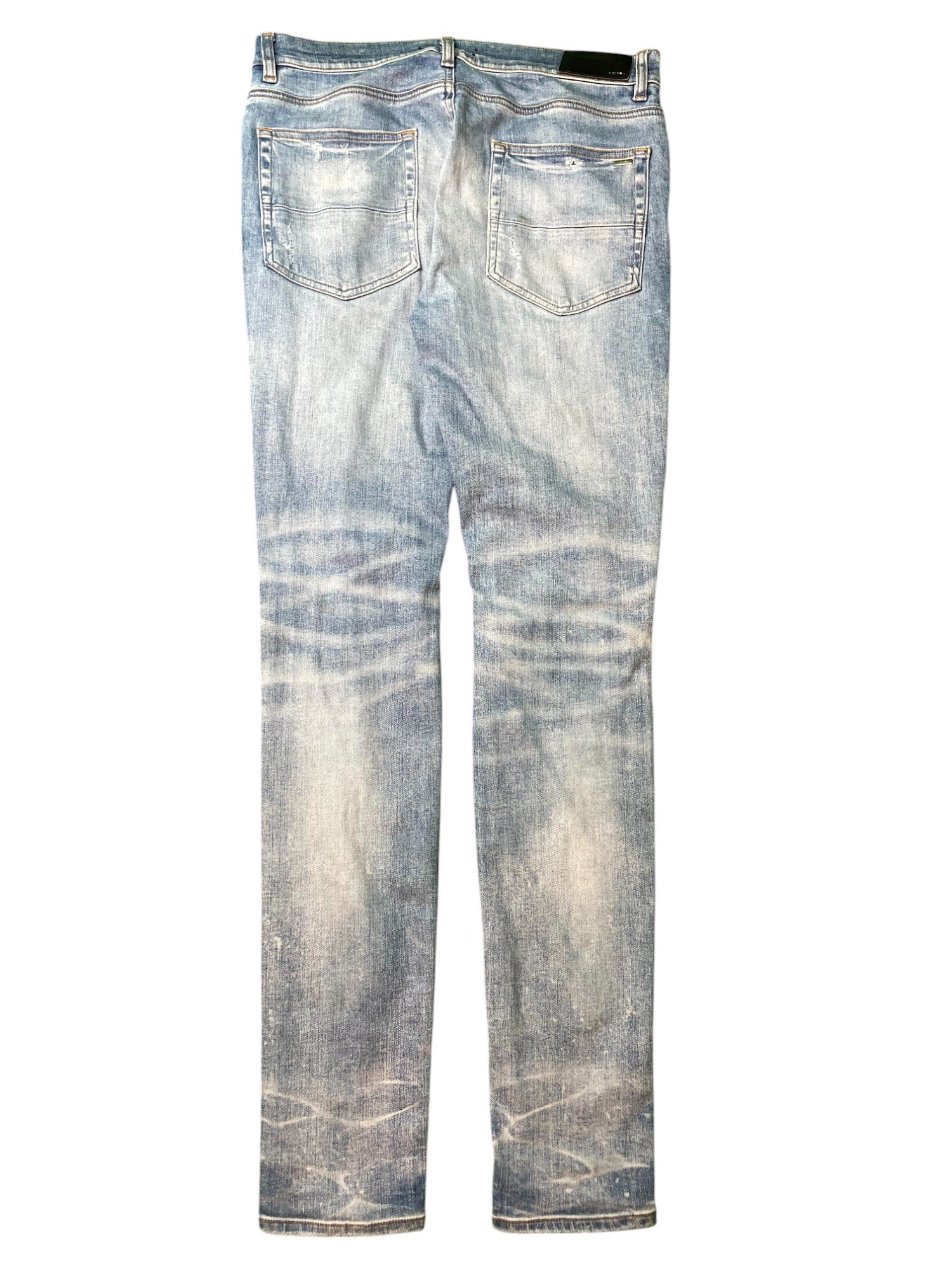 Amiri Applique Side Logo Light Wash Blue Jeans