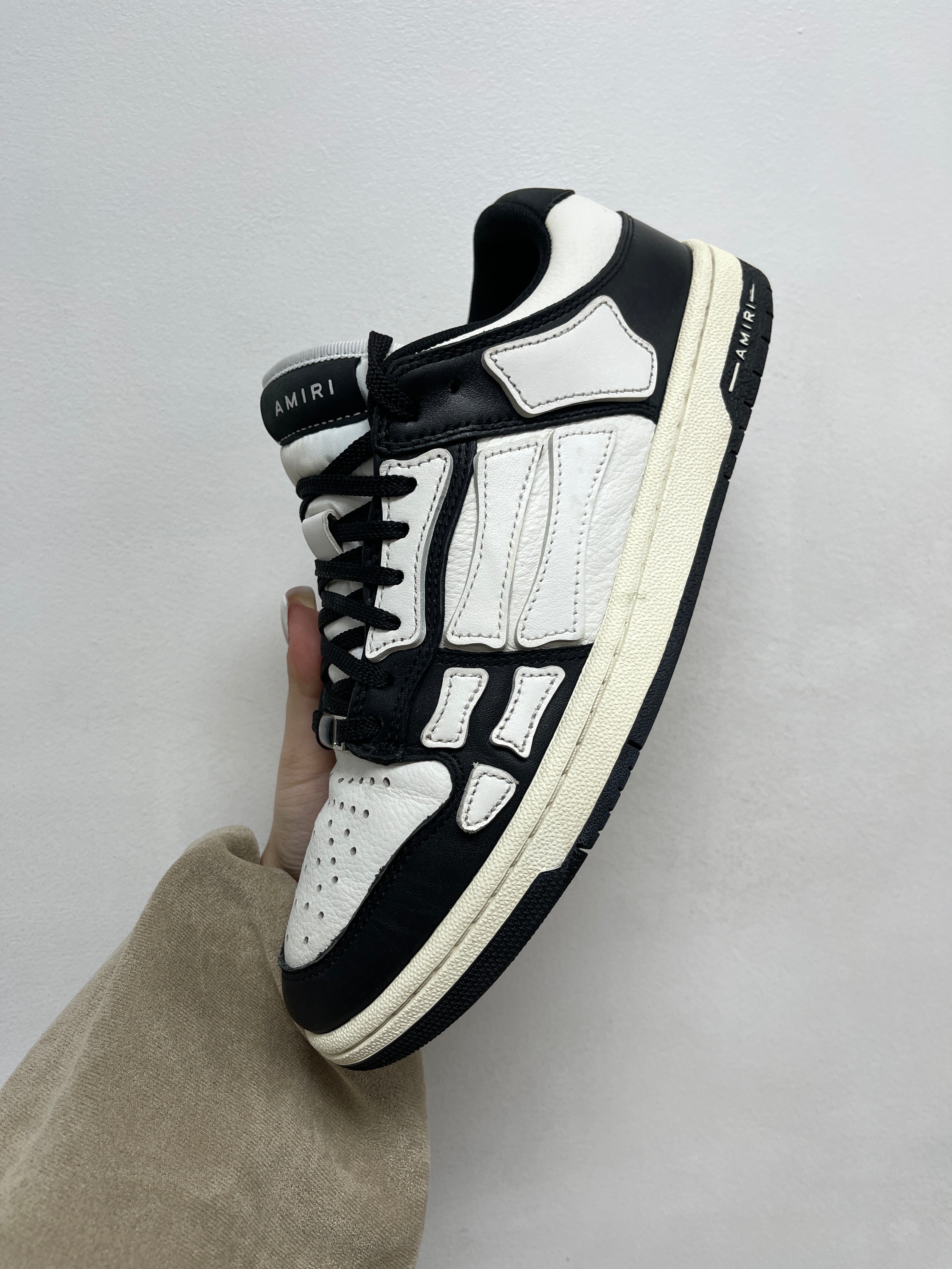 Amiri Black White Skel Low Sneakers