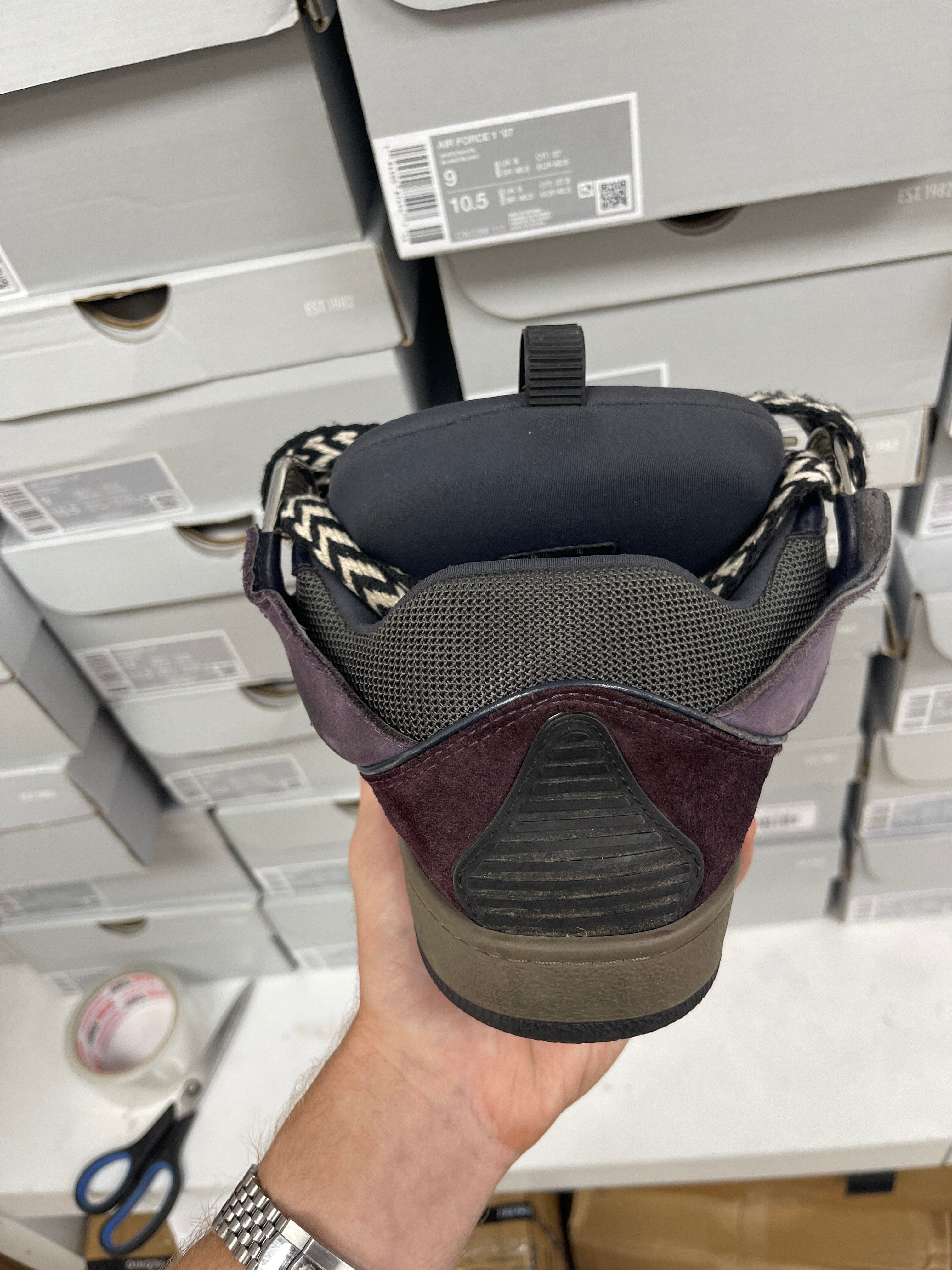 Lanvin Purple Curb Sneakers