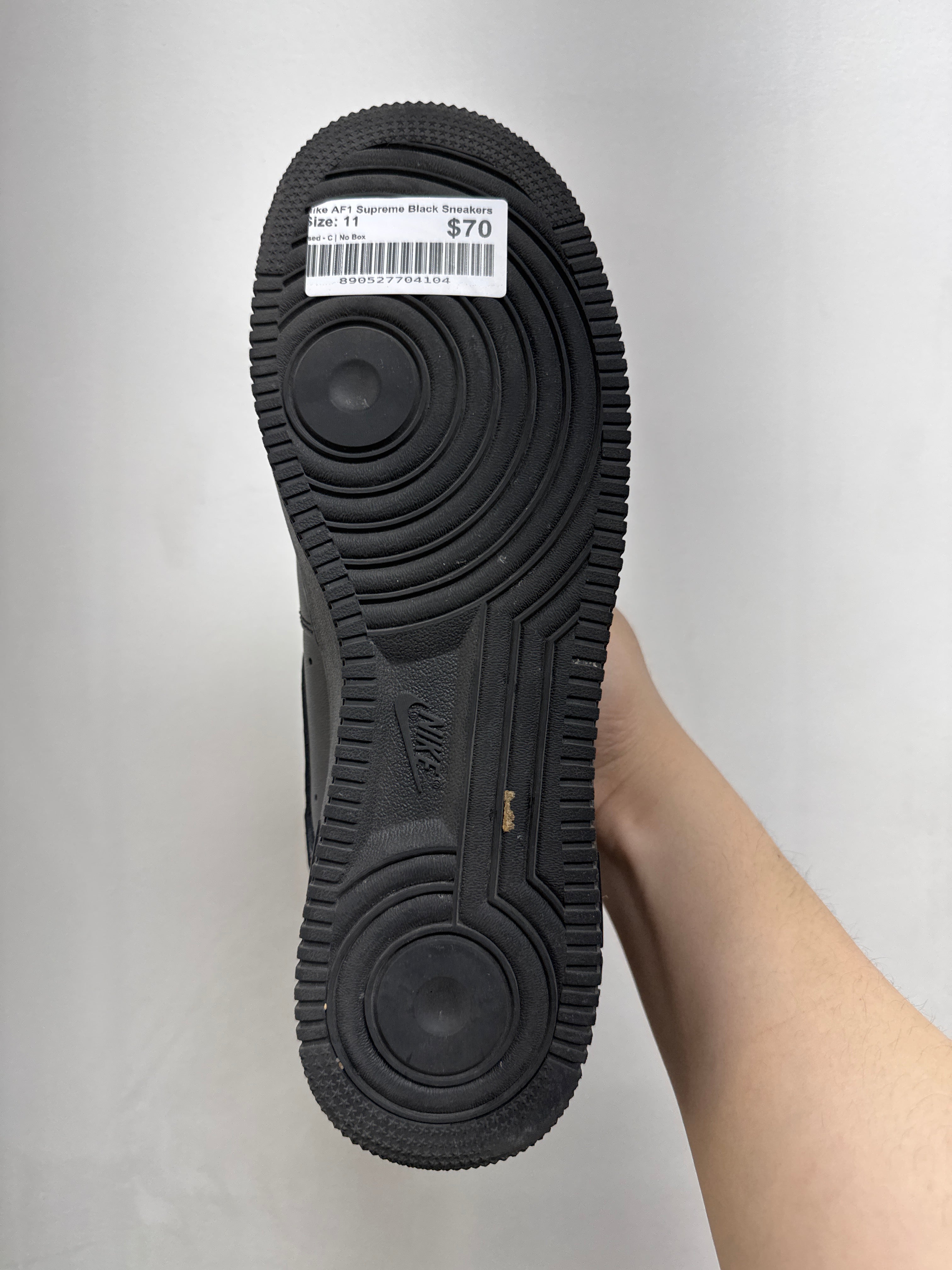 Nike AF1 Supreme Black Sneakers