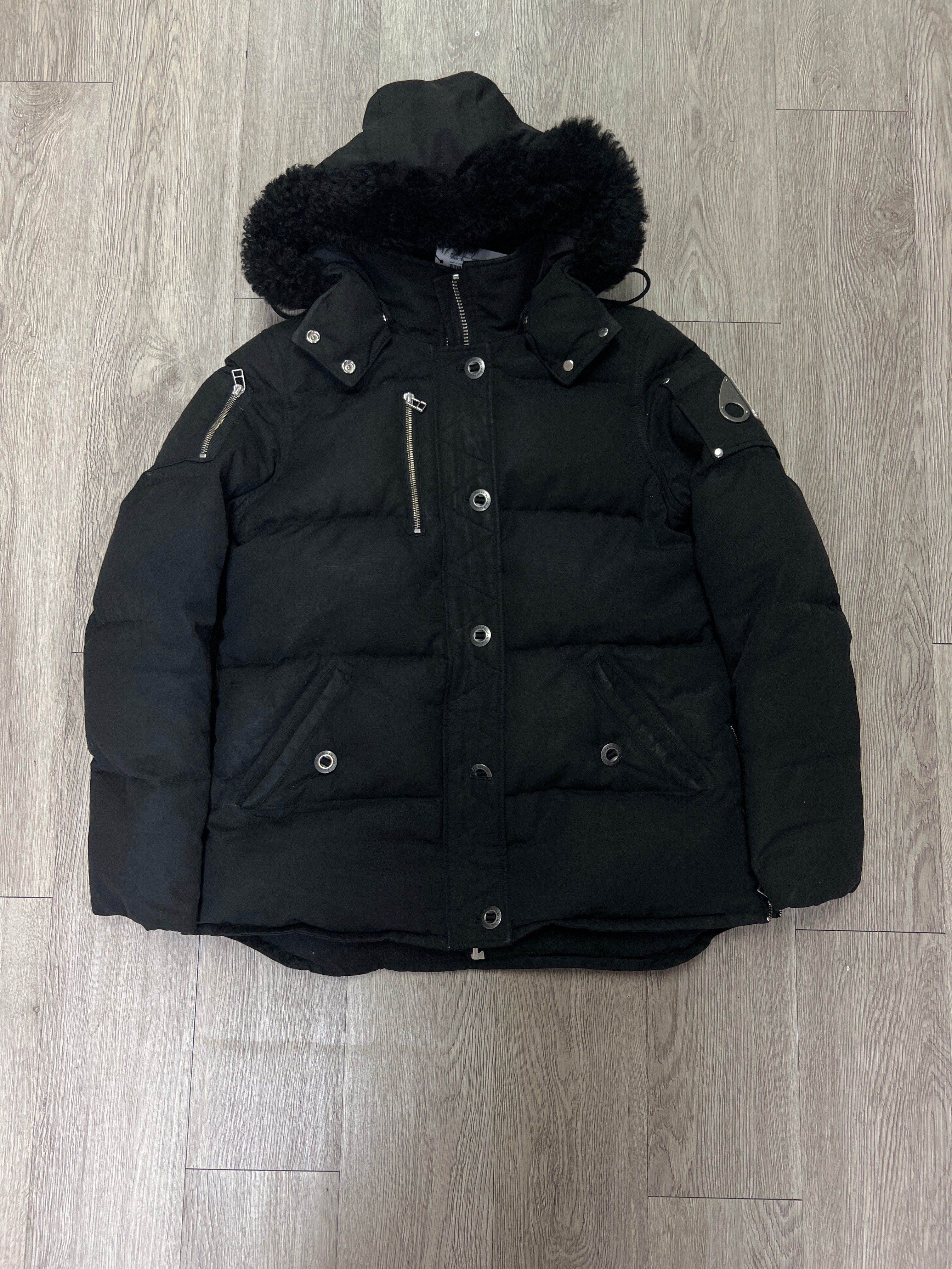 Moose Knuckles Parka Black W Fur Jacket