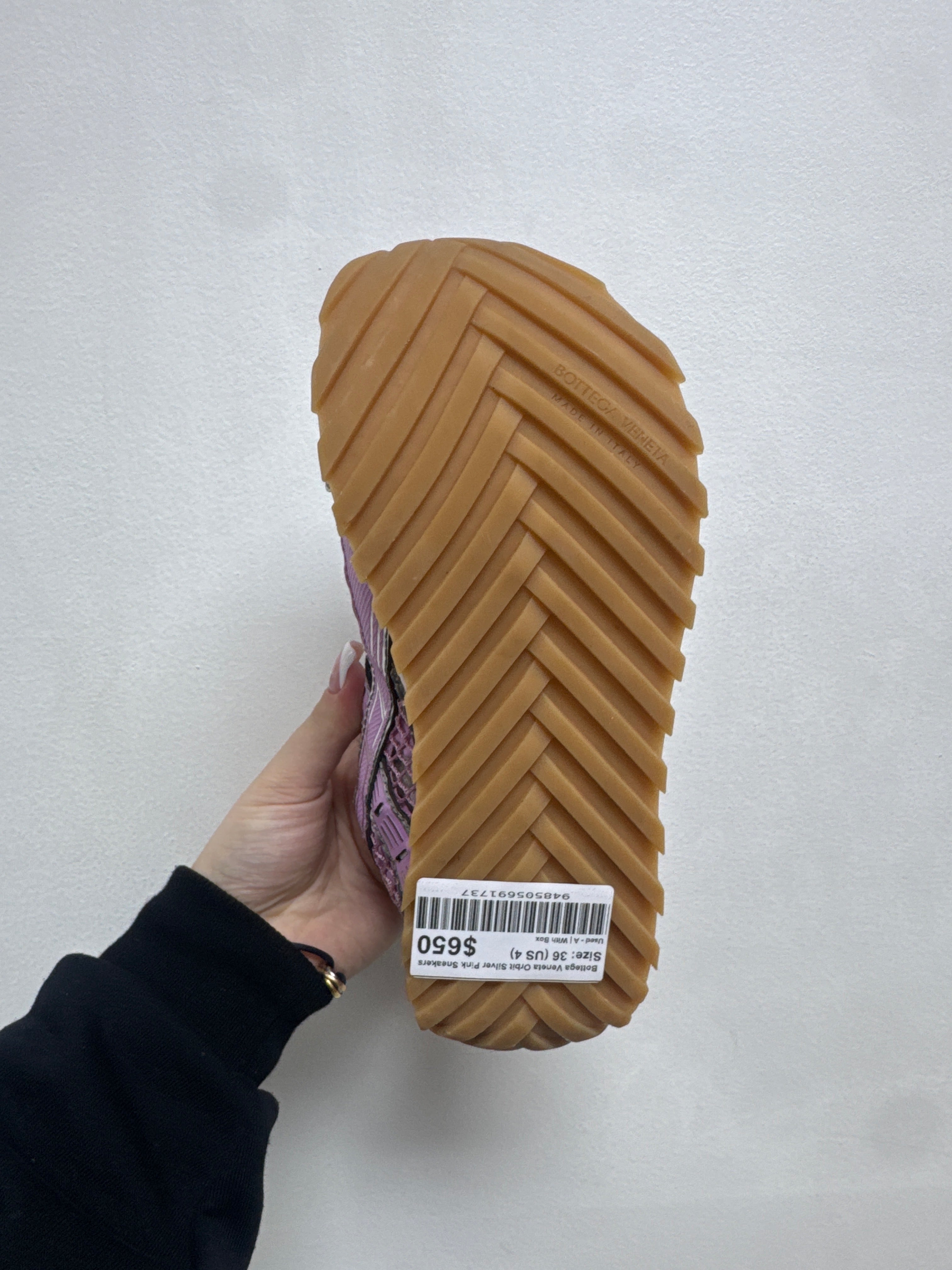 Bottega Veneta Orbit Silver Pink Sneakers