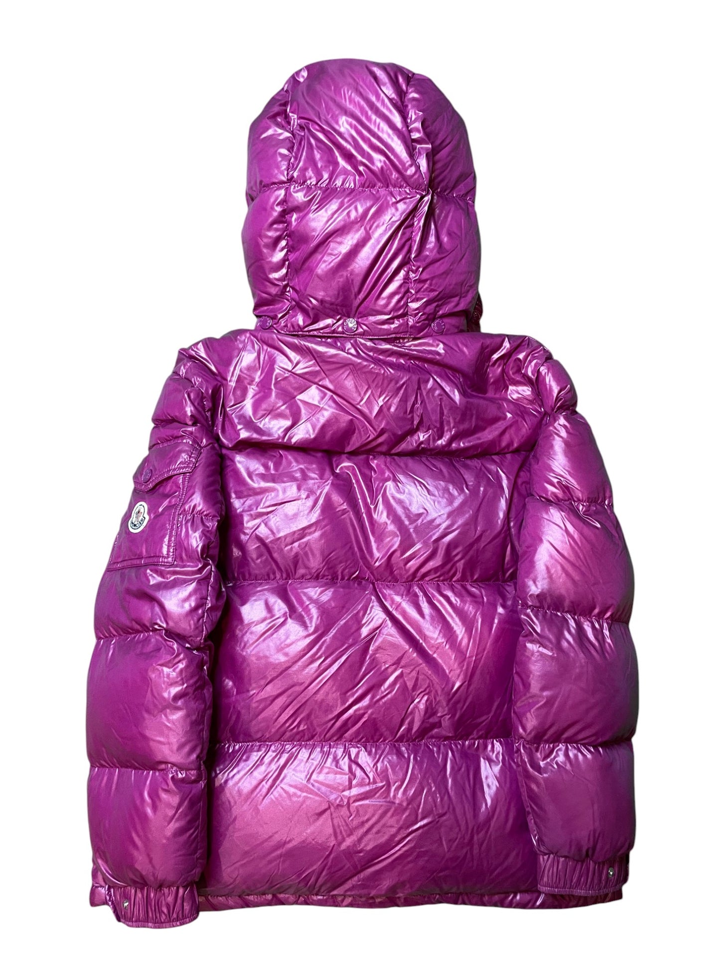 Moncler "Maya" Purple & Pink Puffer Coat