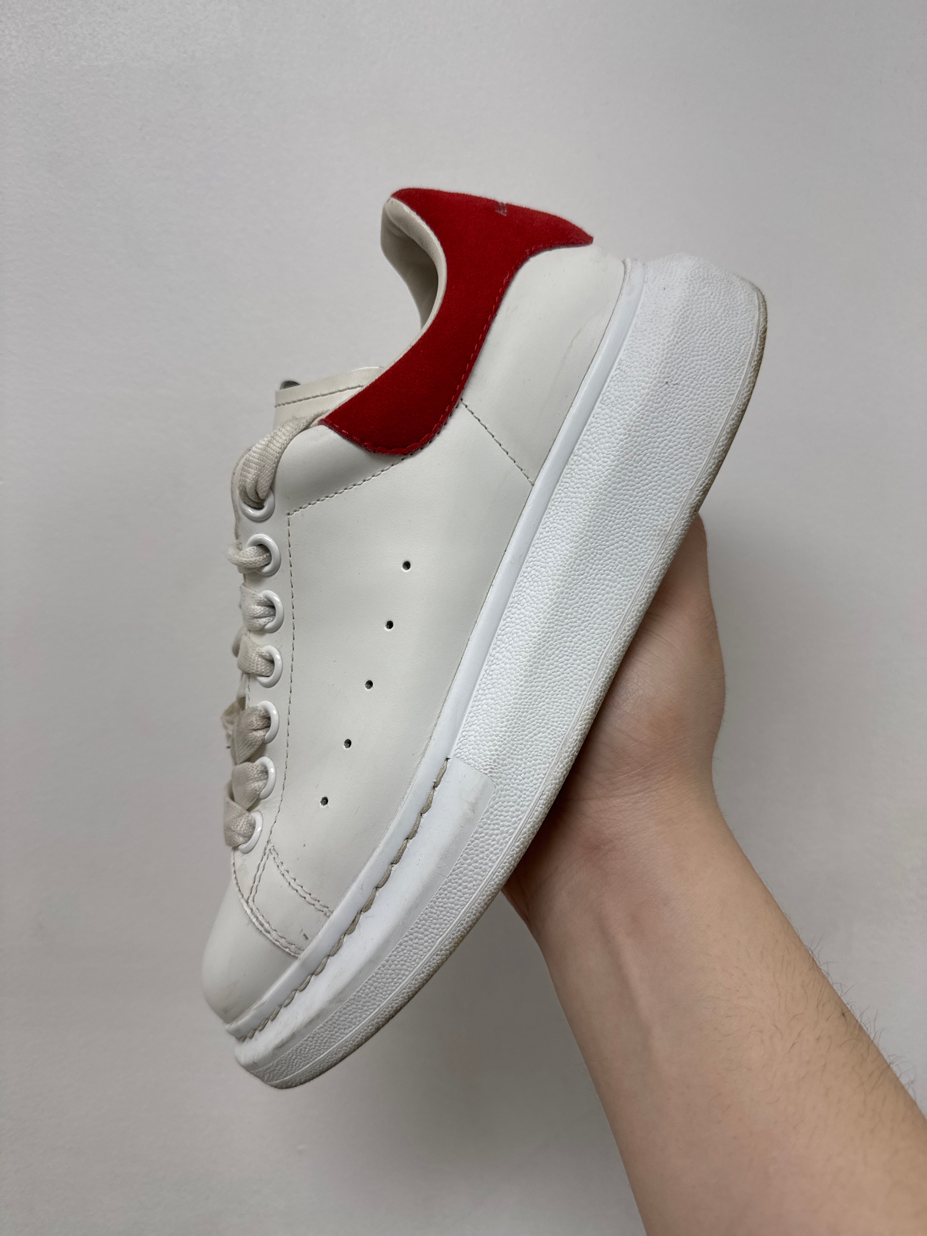 Alexander Mcqueen White Red Oversized Sneakers