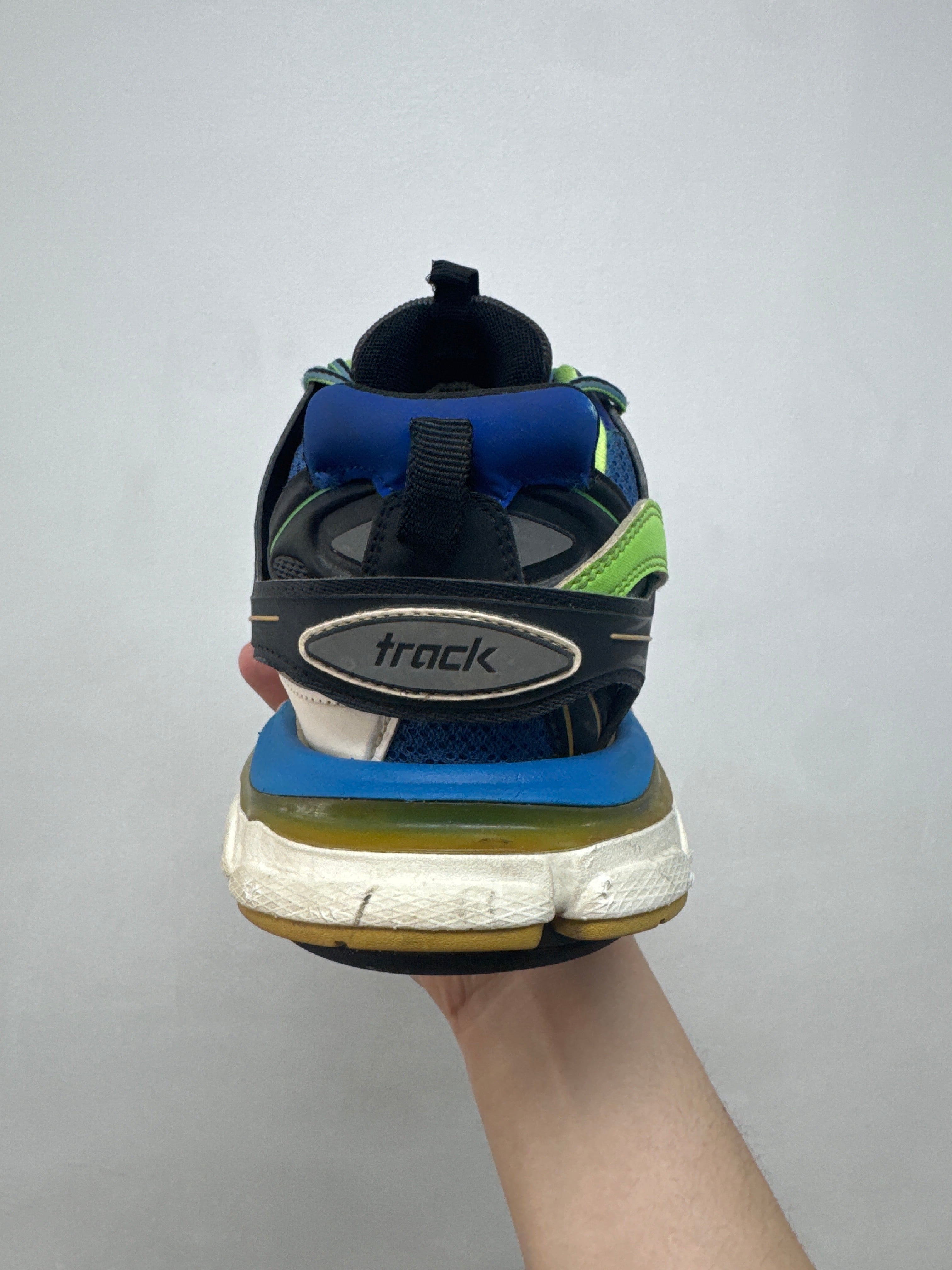 Balenciaga Blue Lime Track Sneakers