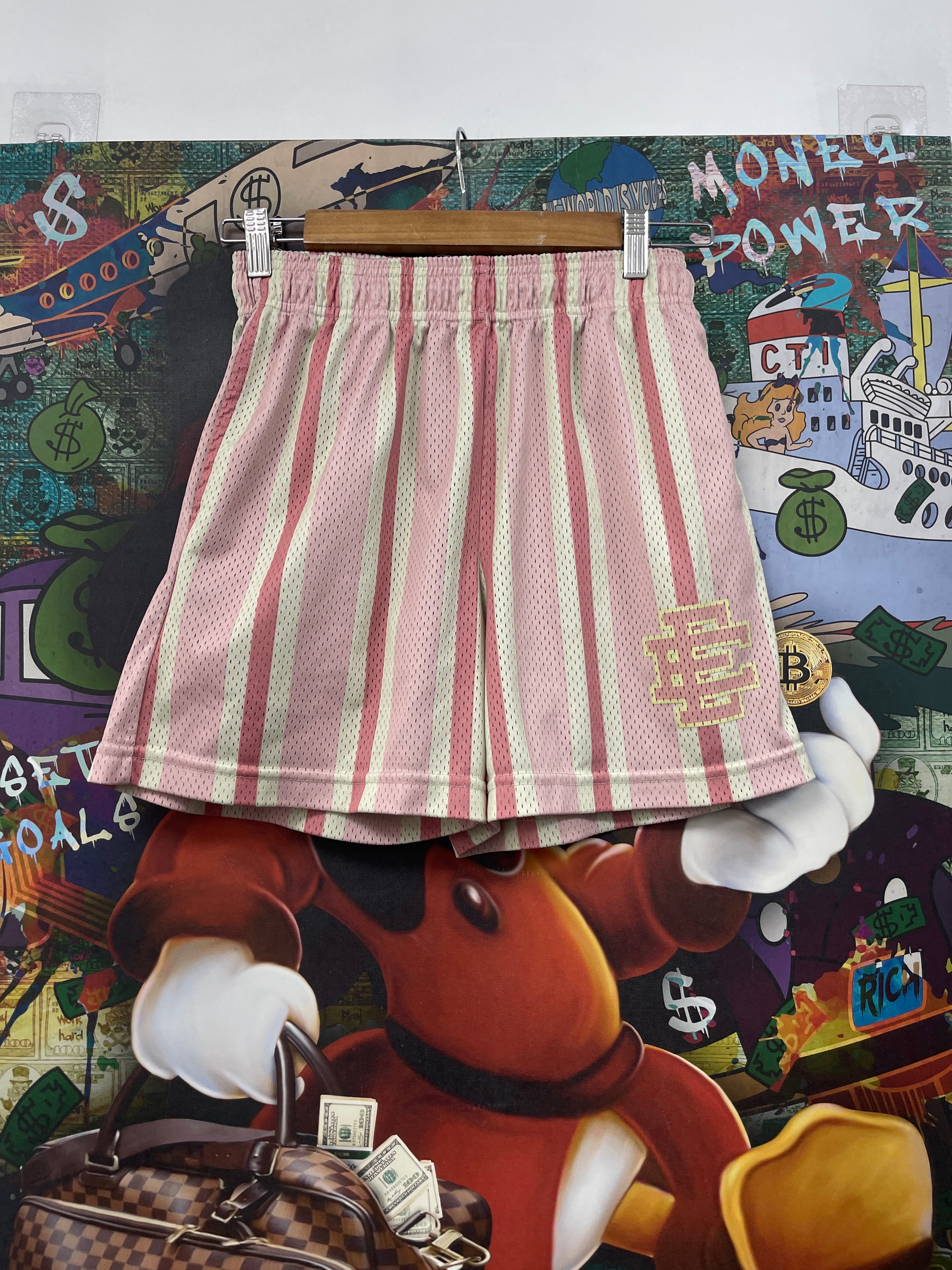 Eric Emanuel Pink Striped Shorts