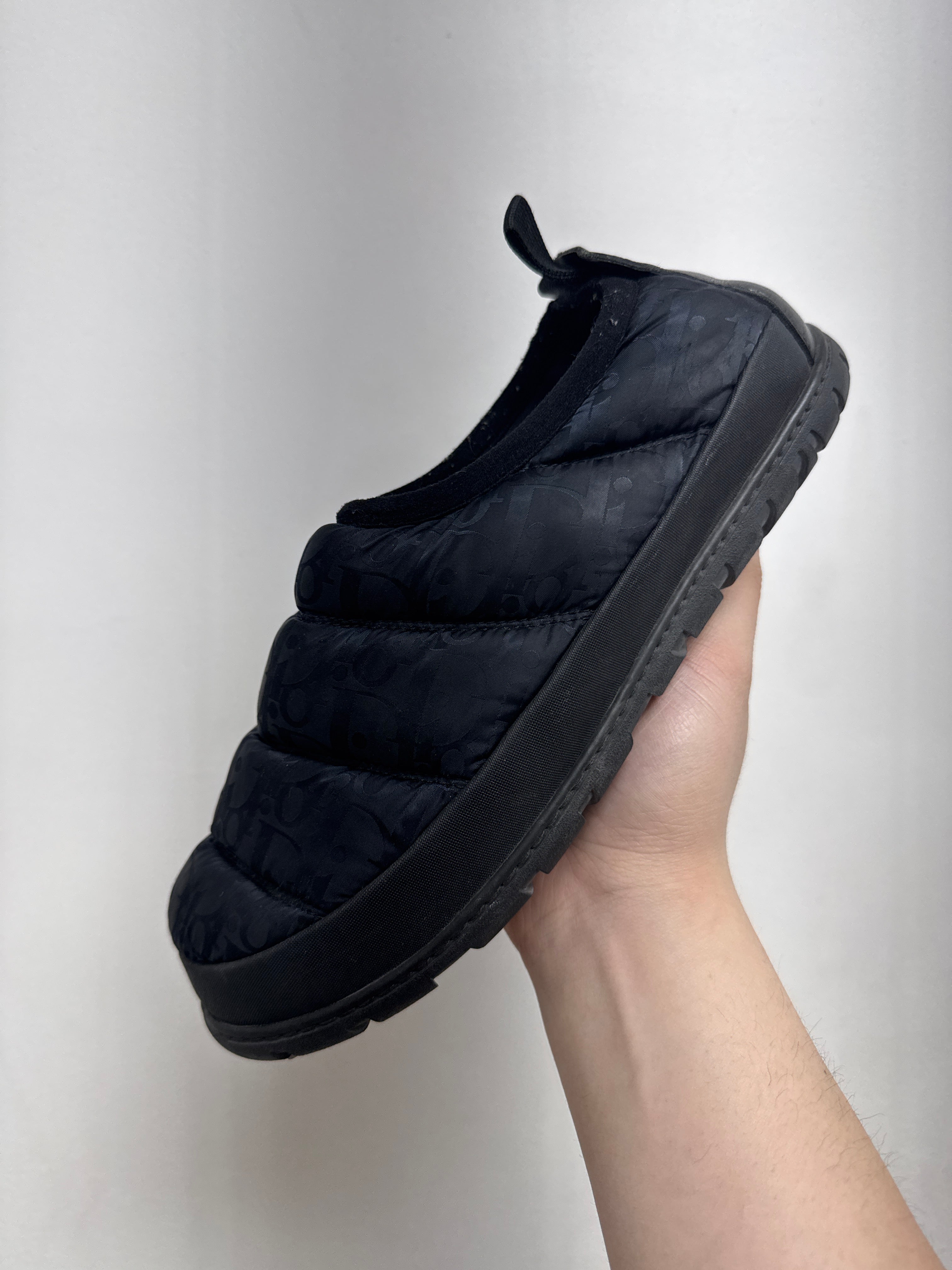 Dior Black Oblique Puffer Slides
