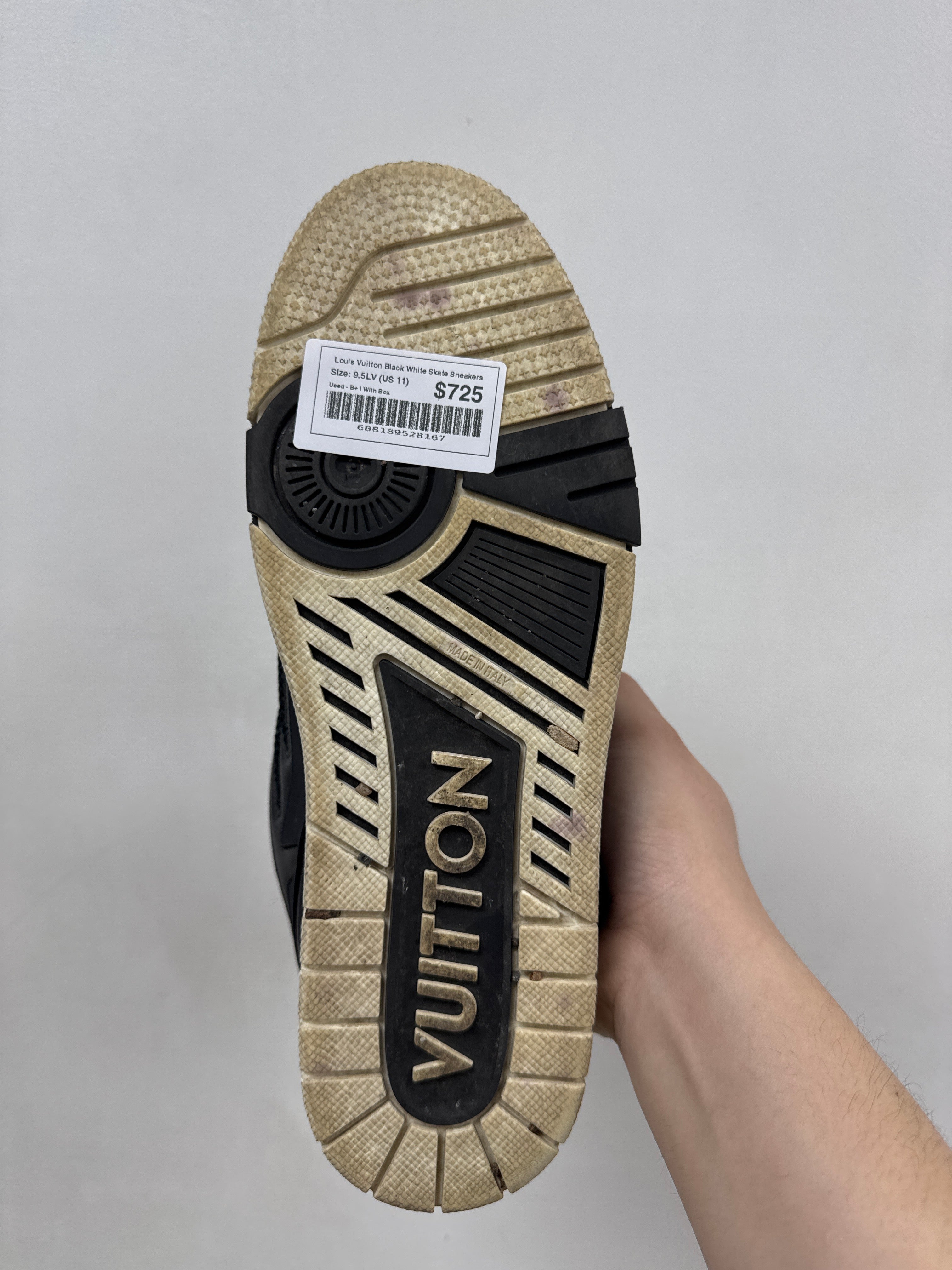 Louis Vuitton Black White Skate Sneakers