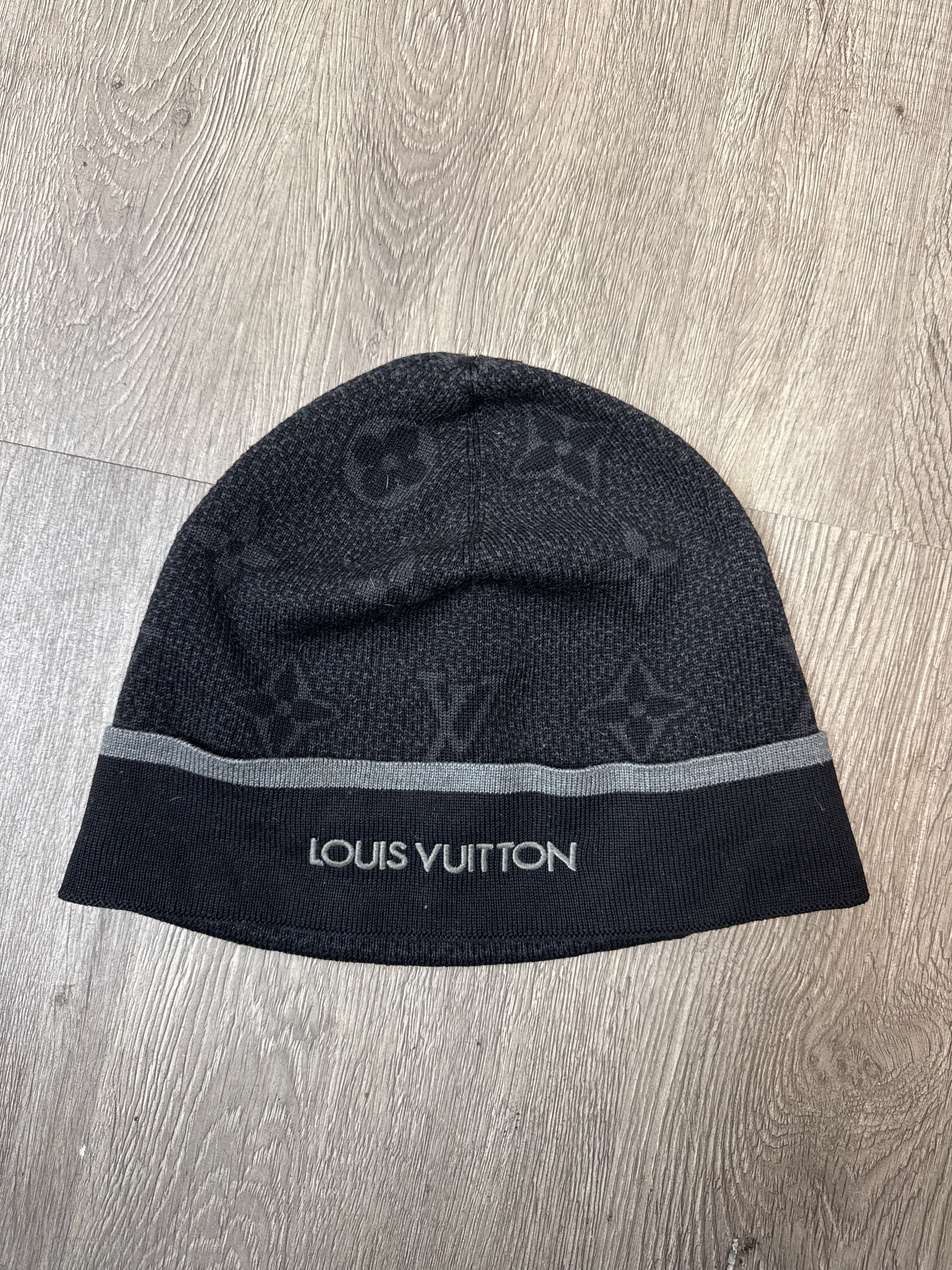 Louis Vuitton Black Monogram Beanie