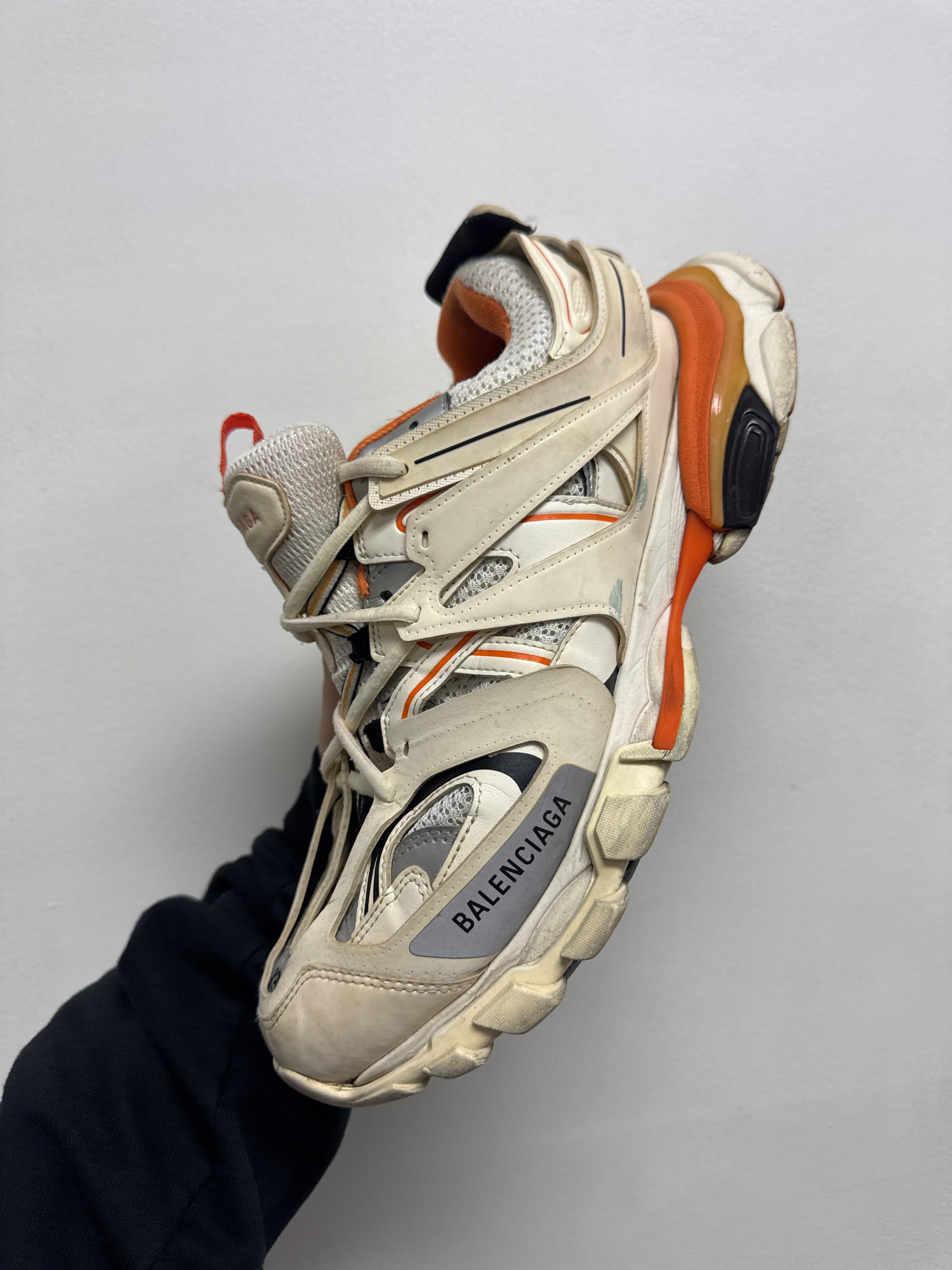 Balenciaga Whire Orange Track Sneakers