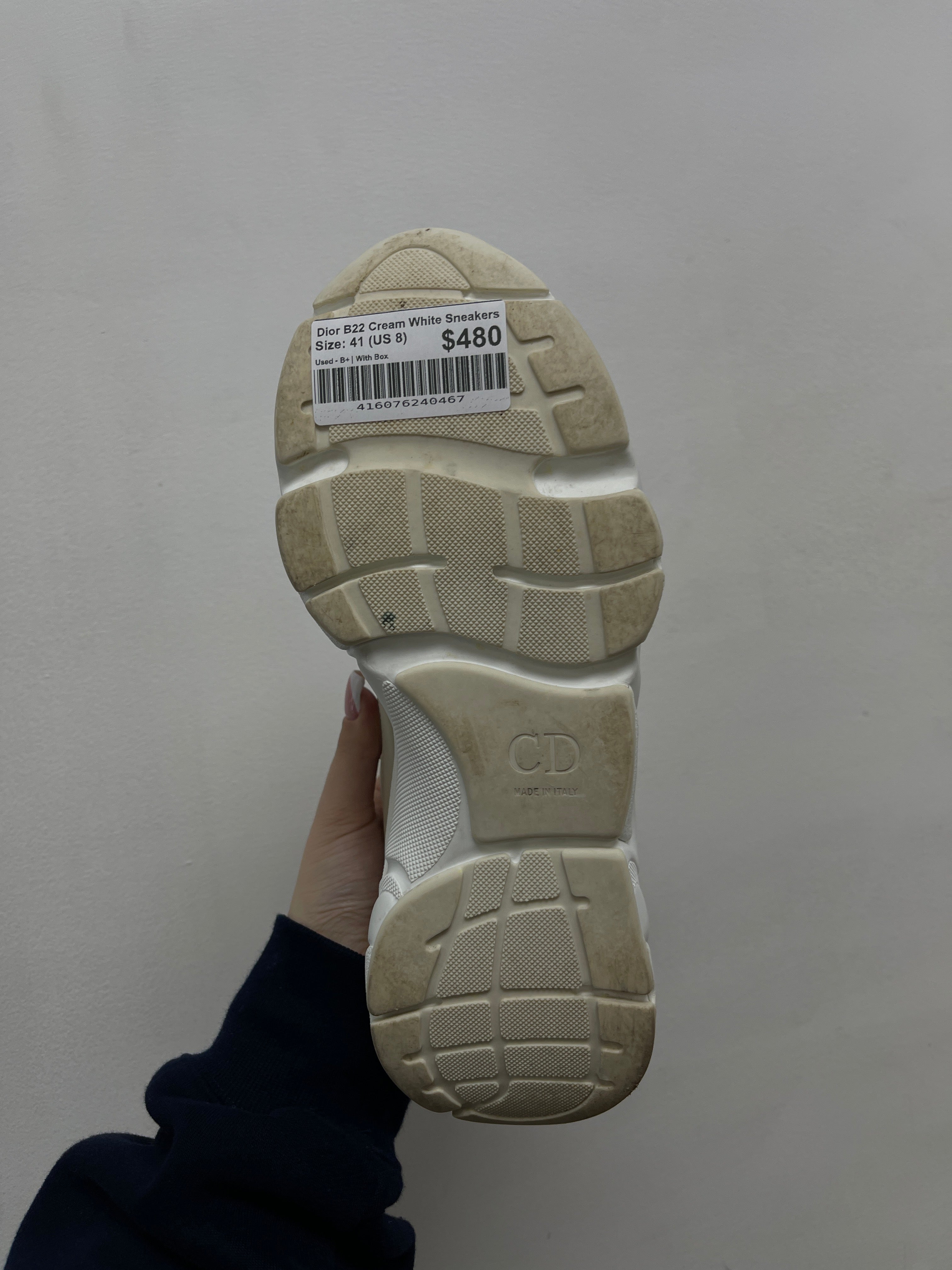 Dior B22 Cream White Sneakers