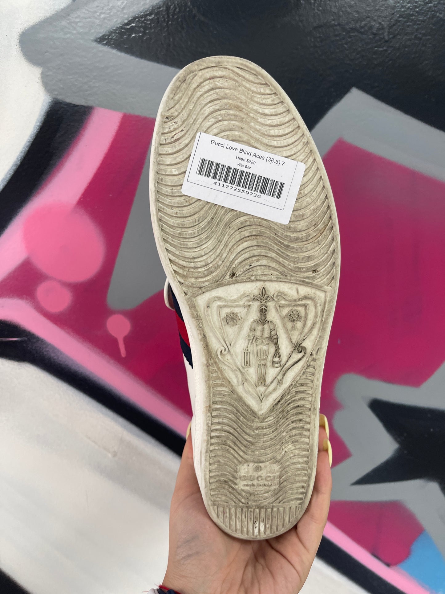 Gucci Love Blind Aces (38.5) Used With Box