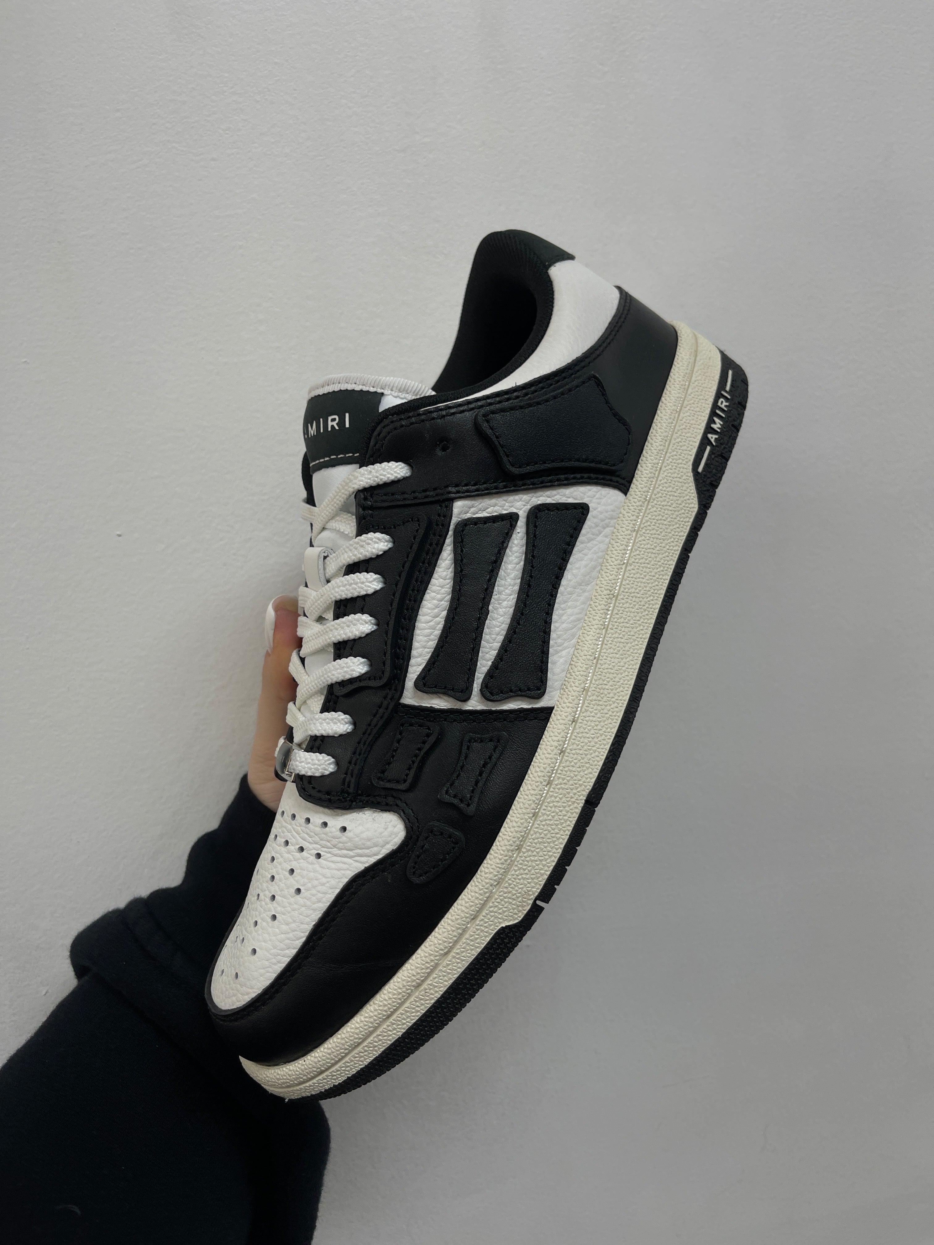 Amiri Black White Skel Top Low Sneakers