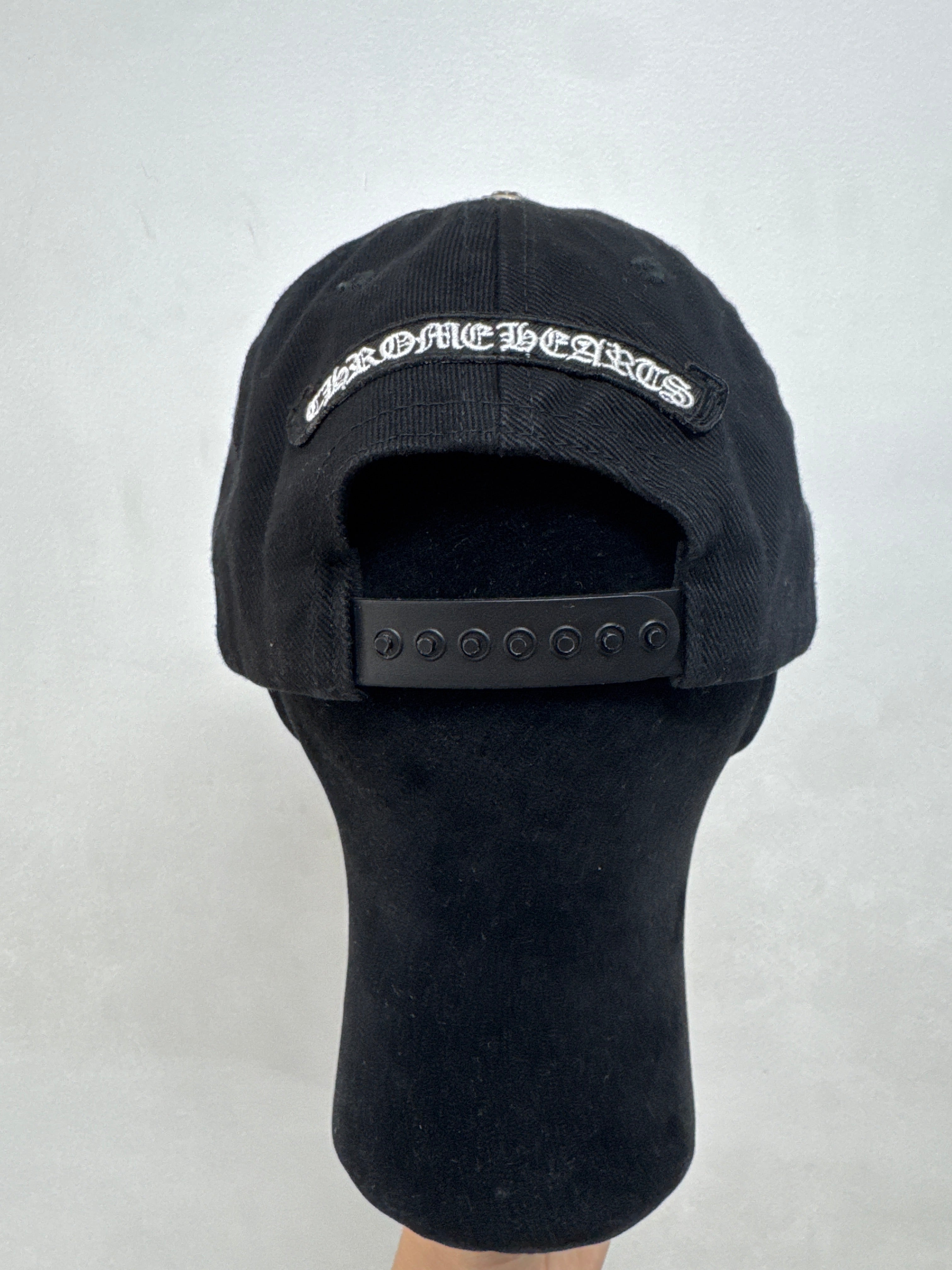 Chrome Hearts Black Fleur Scroll Logo Hat