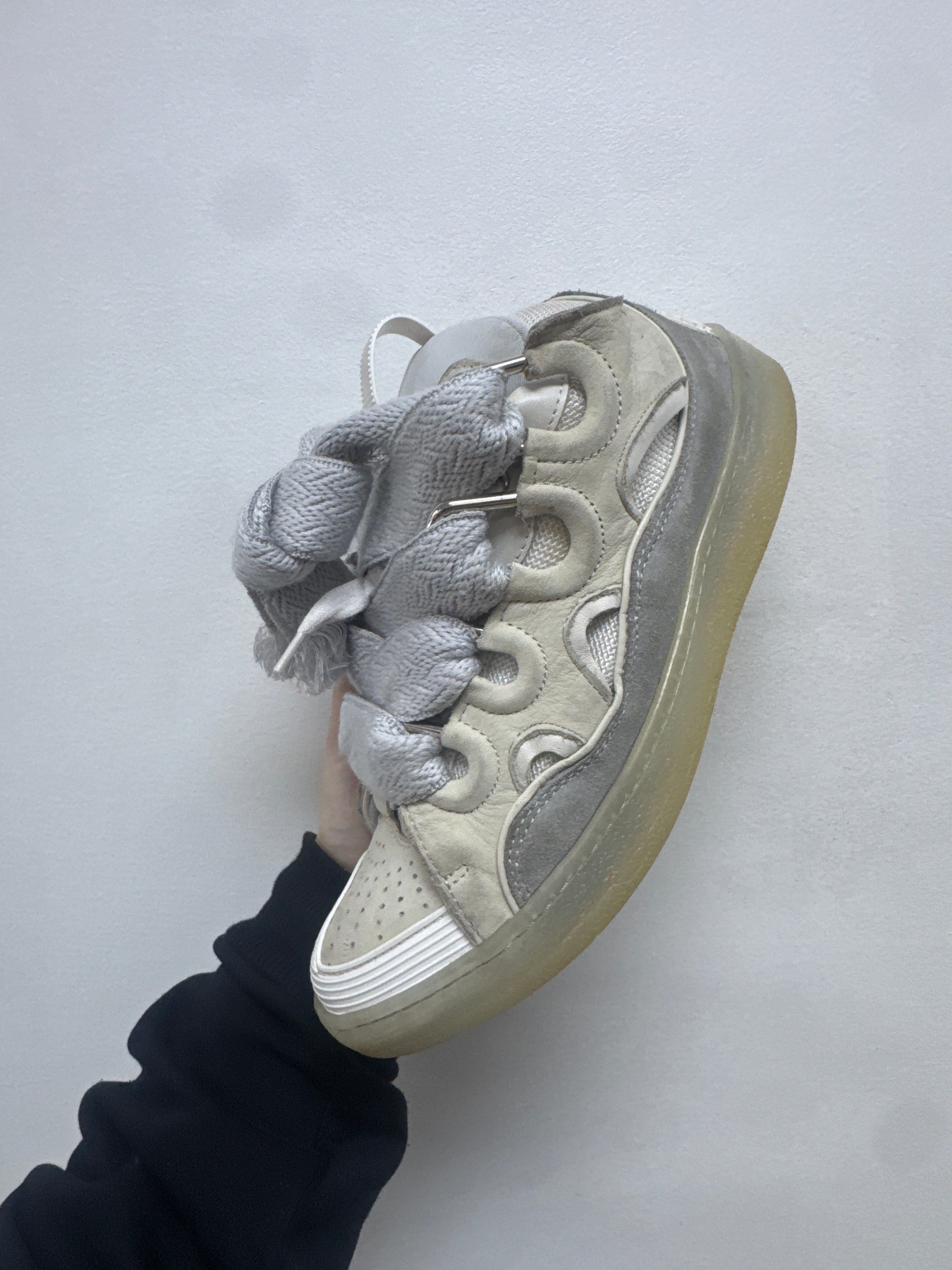 Lanvin Curb Grey White Sneakers