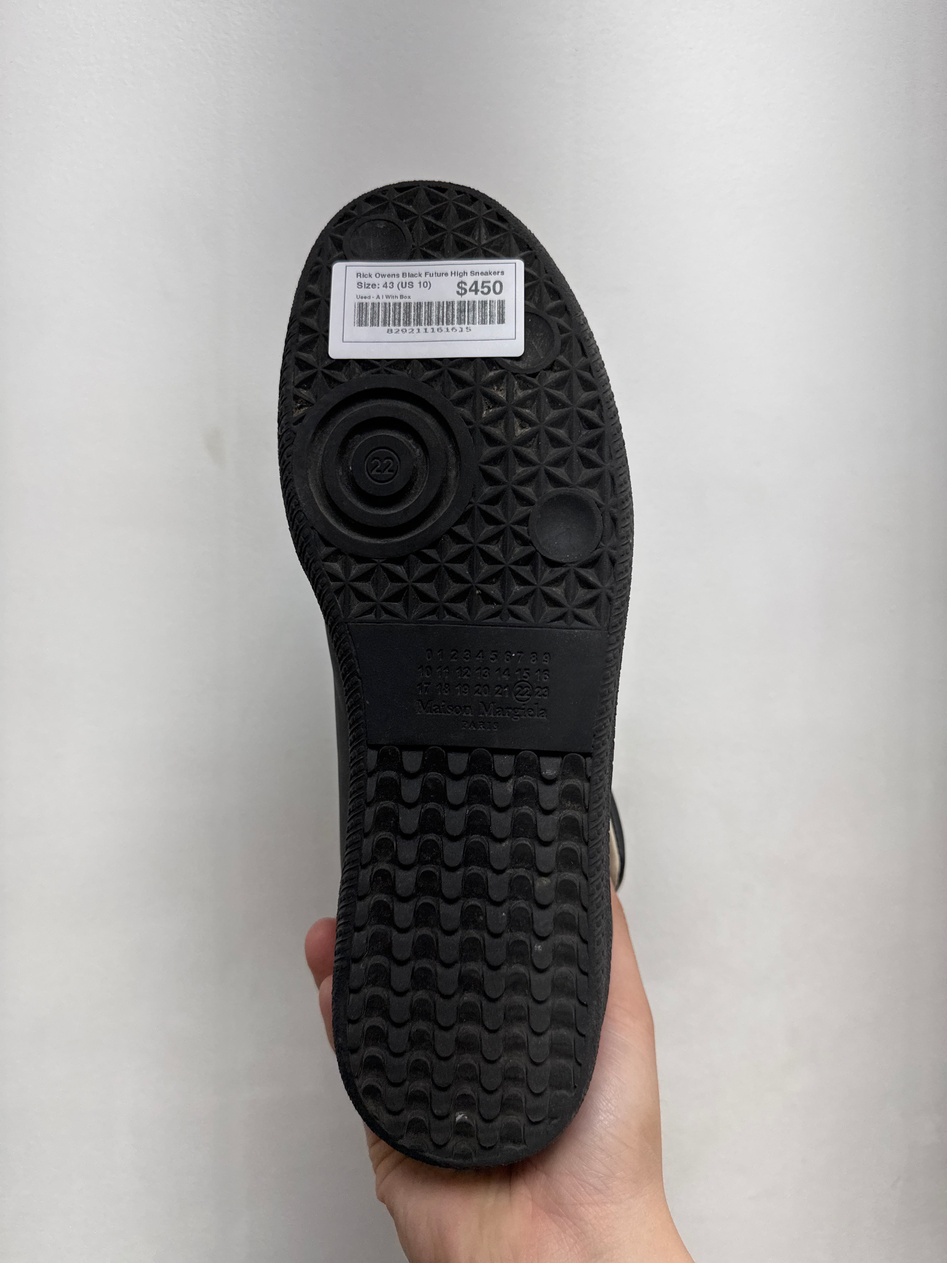 Rick Owens Black Future High Sneakers