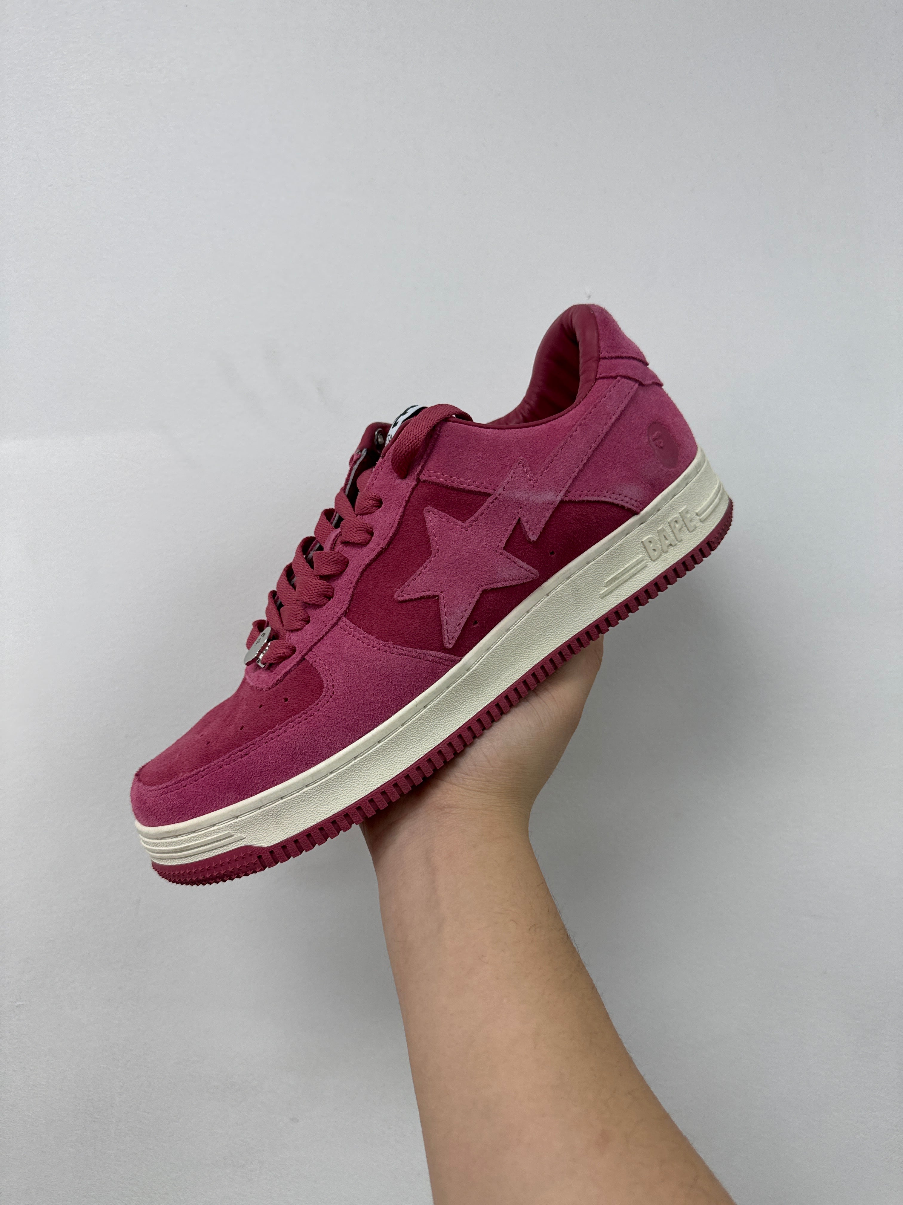 Bape Pink Bapesta  Used With Box