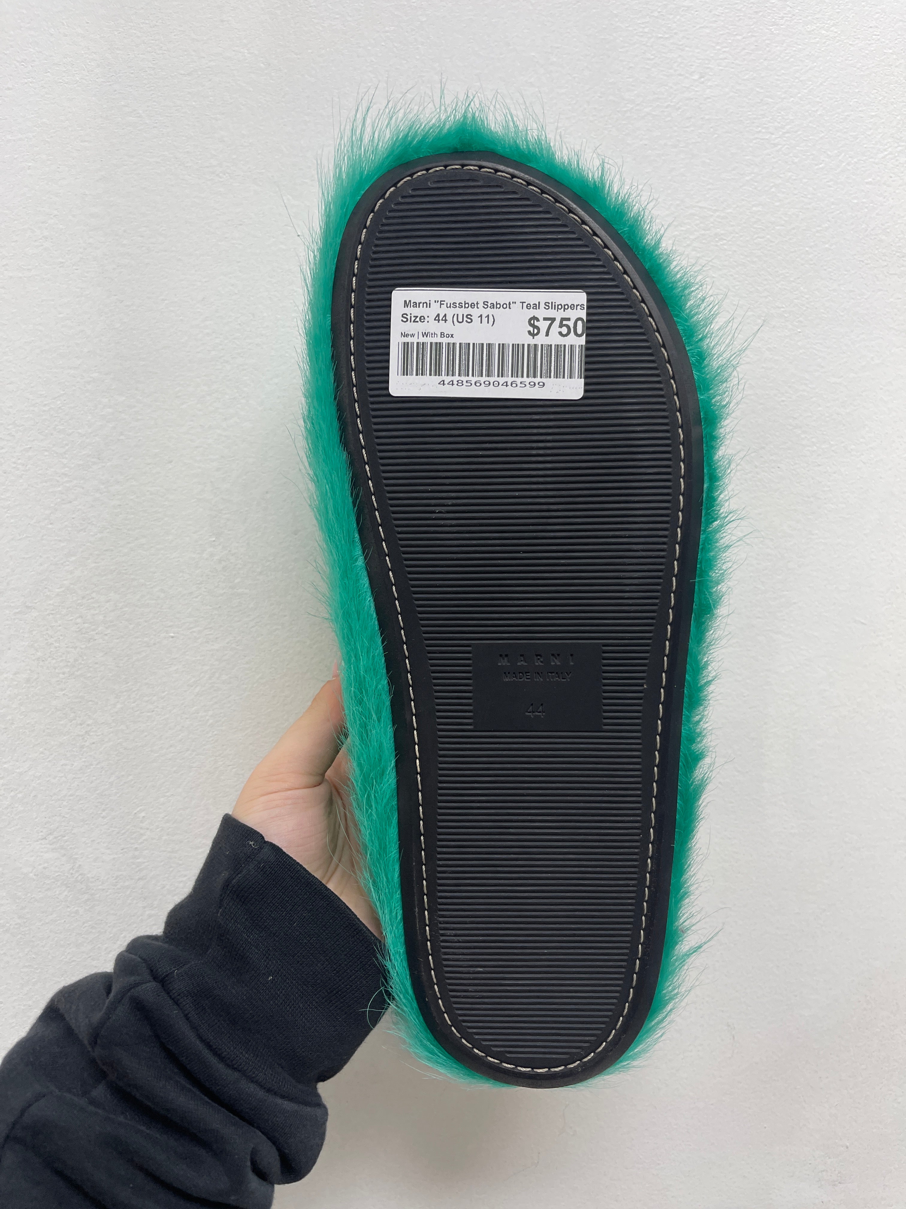 Marni "Fussbet Sabot" Teal Slippers