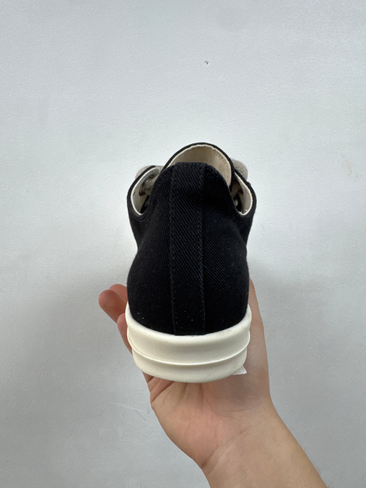 Rick Owens Black & Milk Jumbo Lace Sneakers