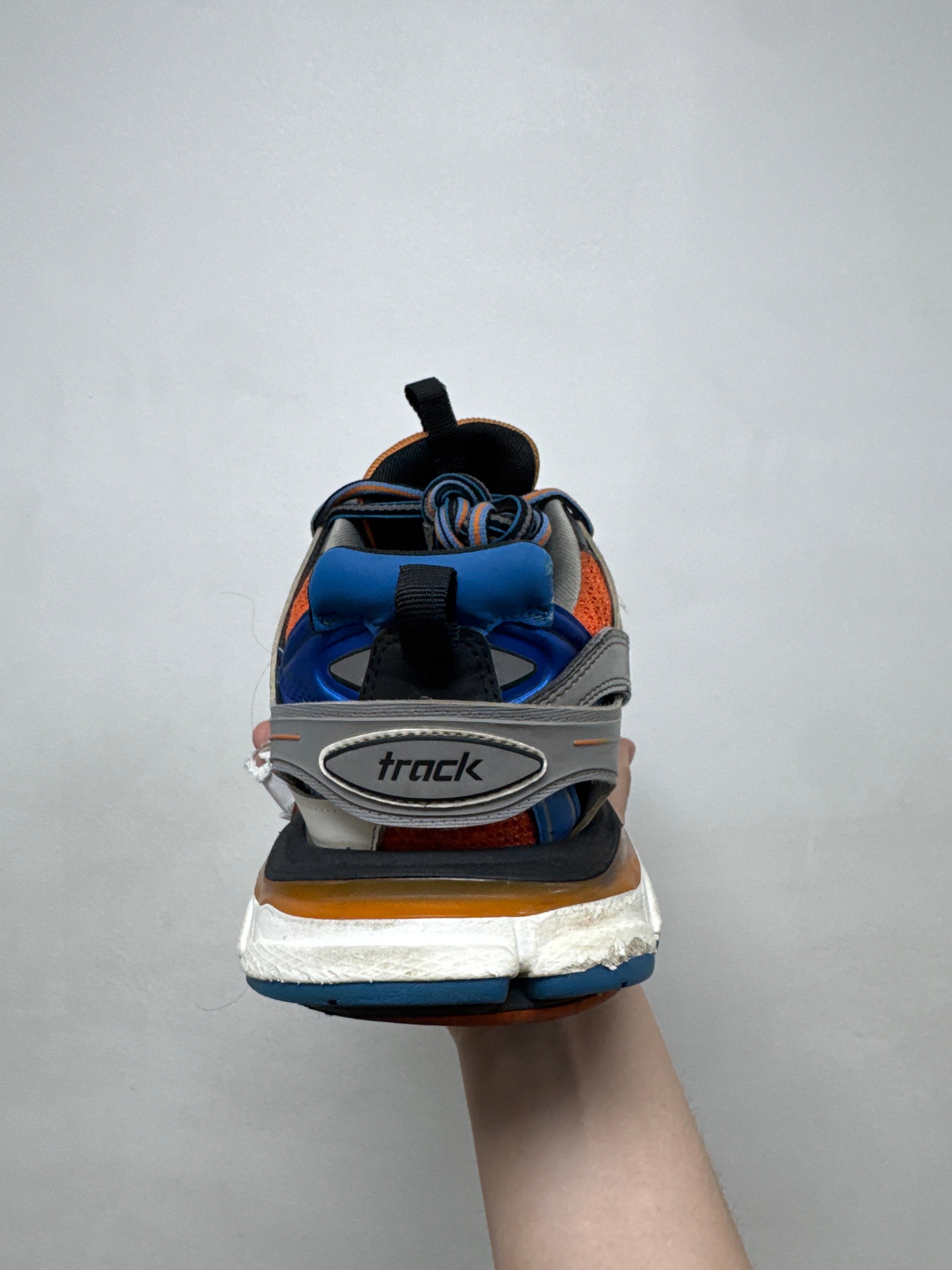 Balenciaga Blue Orange Track Sneakers