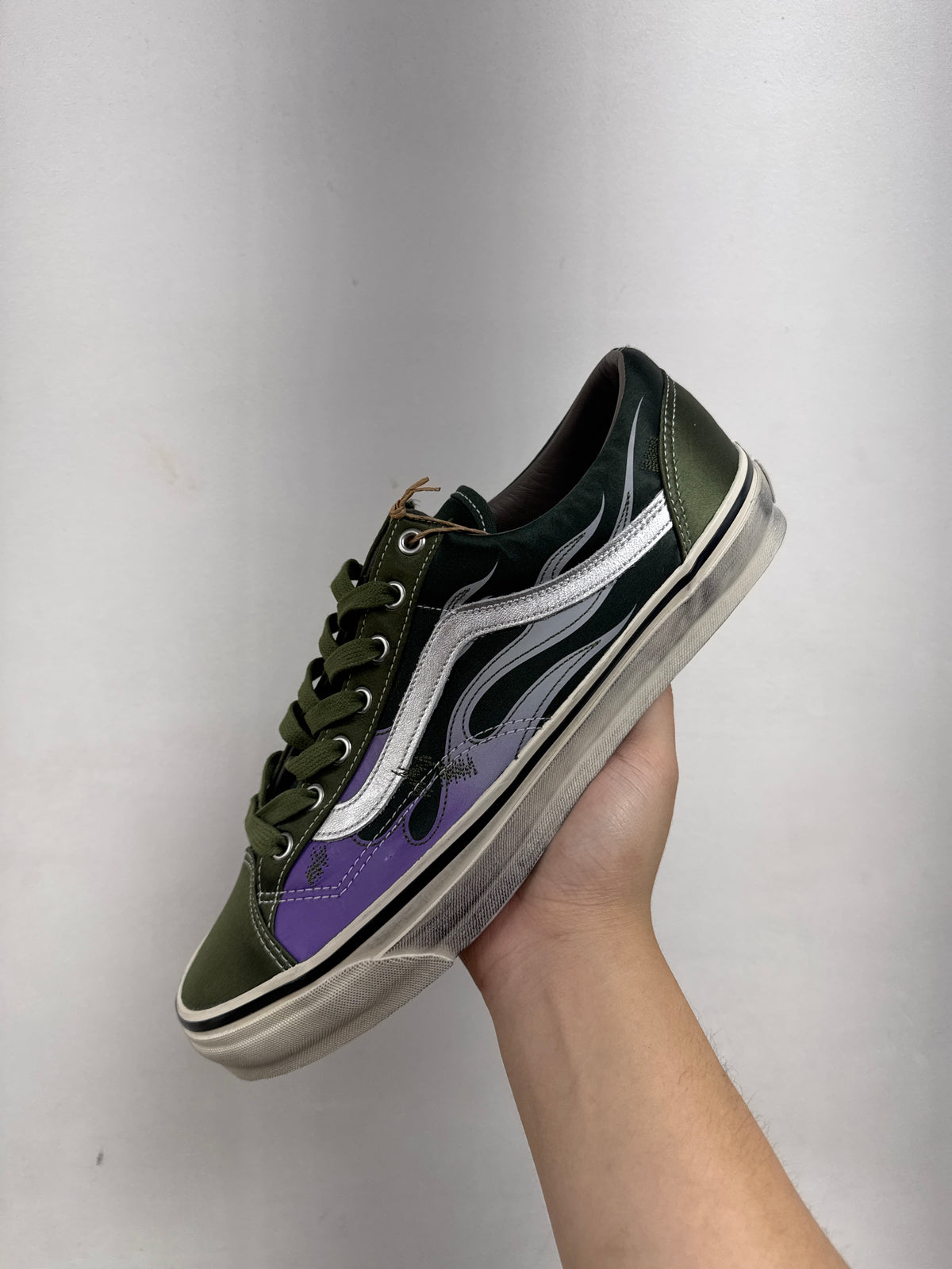Vans LX Old Skool Archive Flame Green & Purple Sneakers