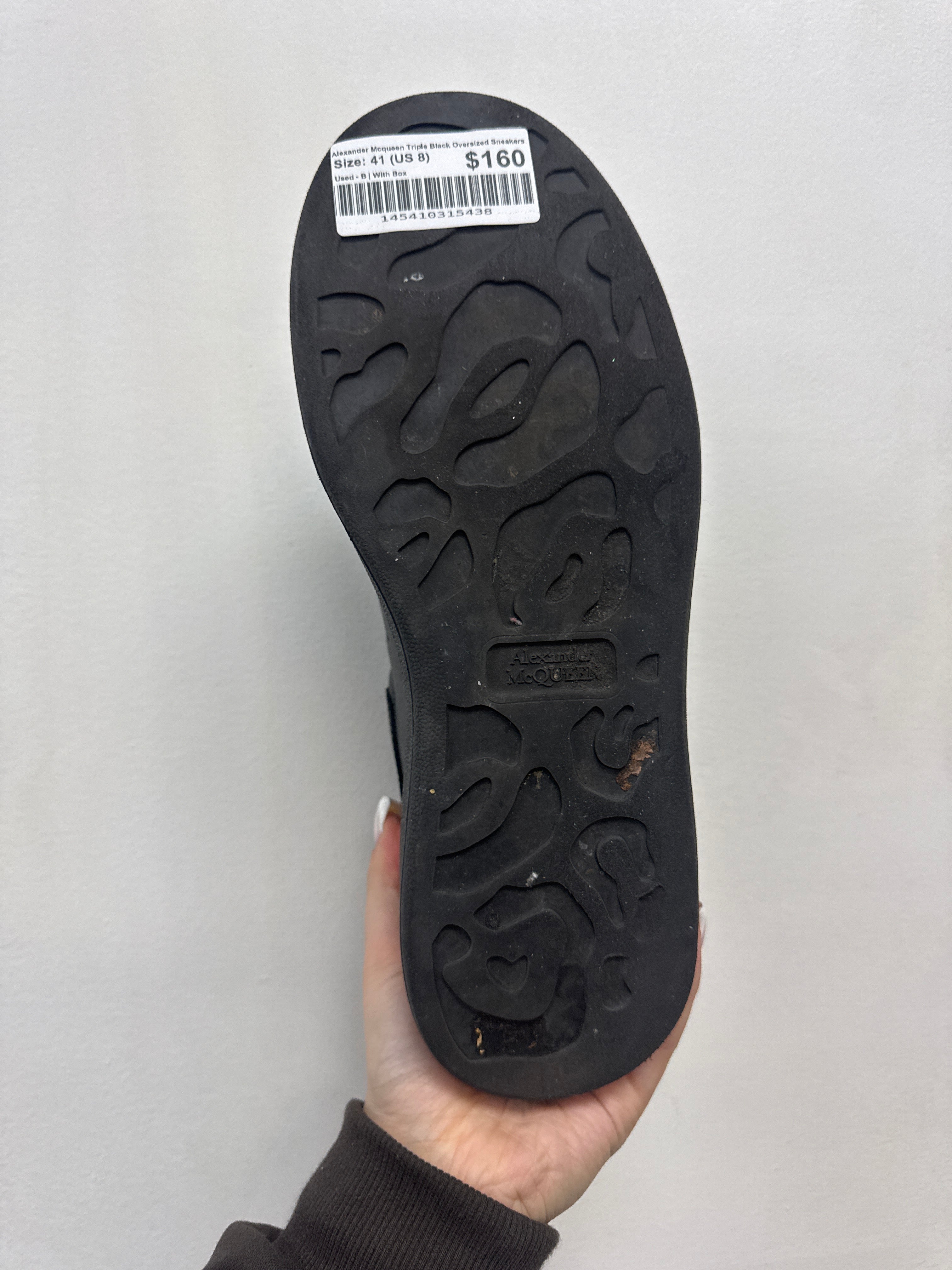 Alexander Mcqueen Triple Black Oversized Sneakers