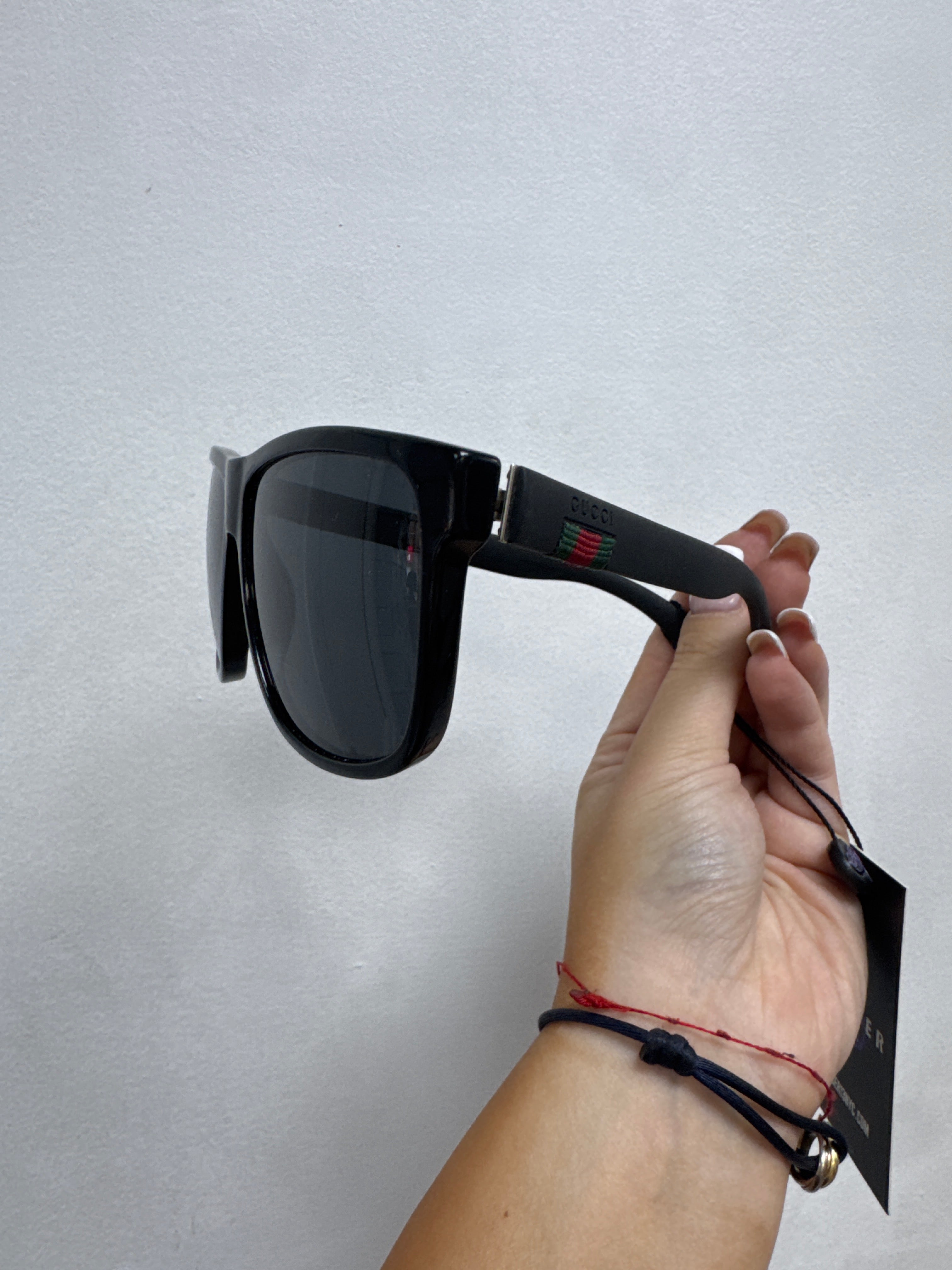 Gucci Black Striped Sunglasses