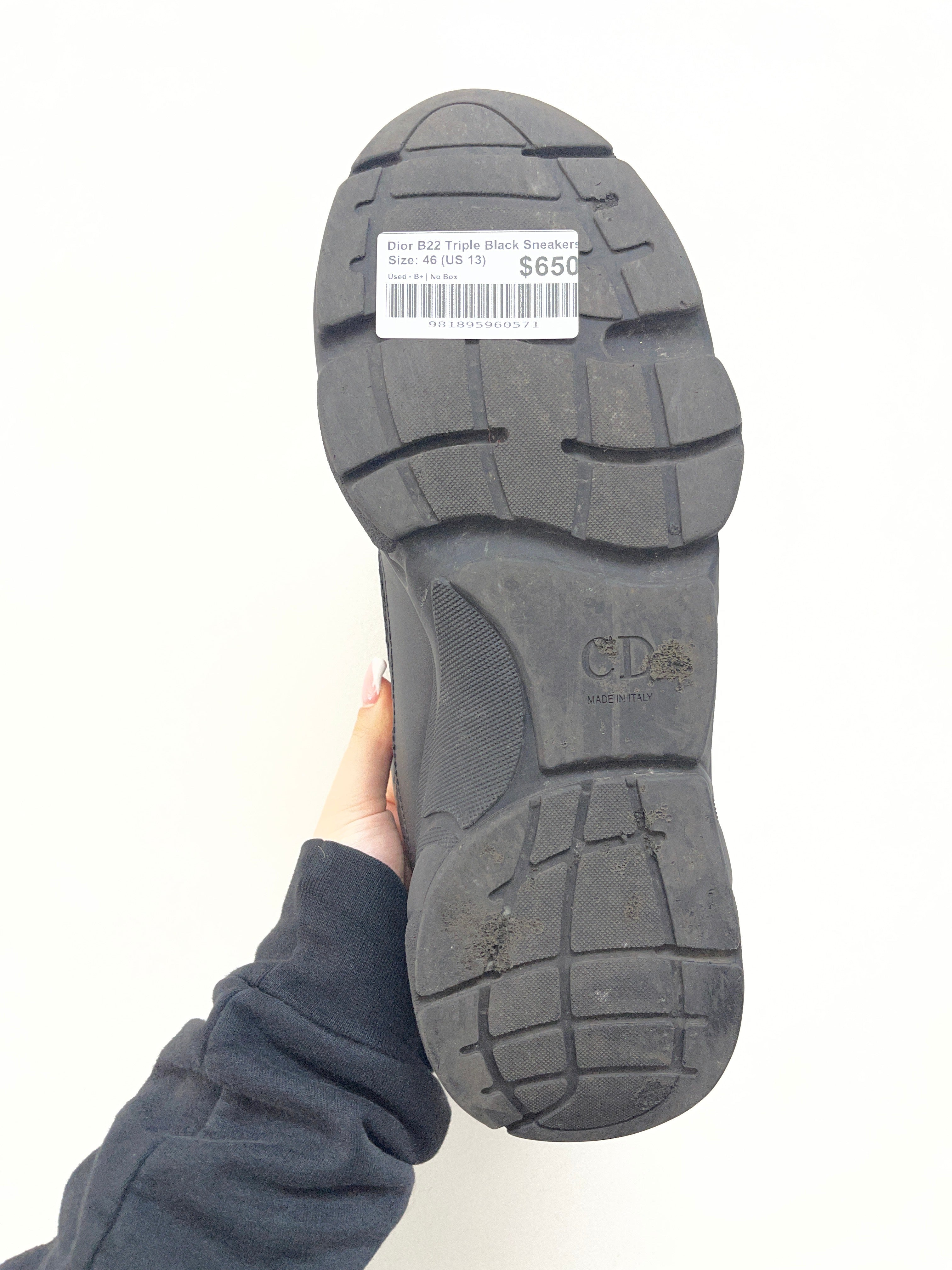 Dior B22 Triple Black Sneakers