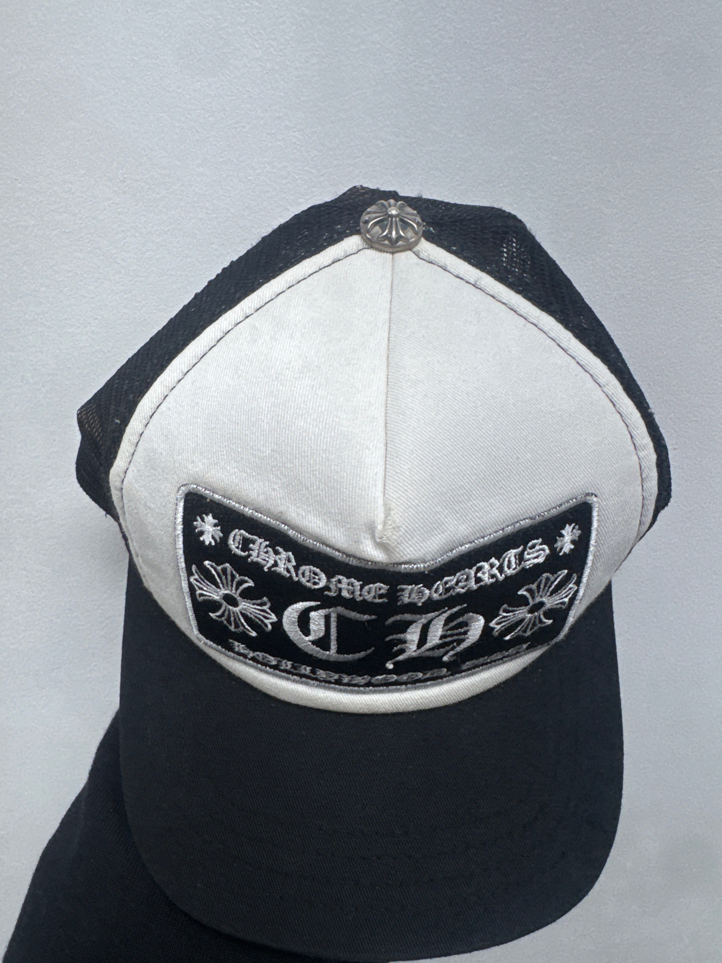 Chrome Hearts White CH Hollywood Trucker Hat