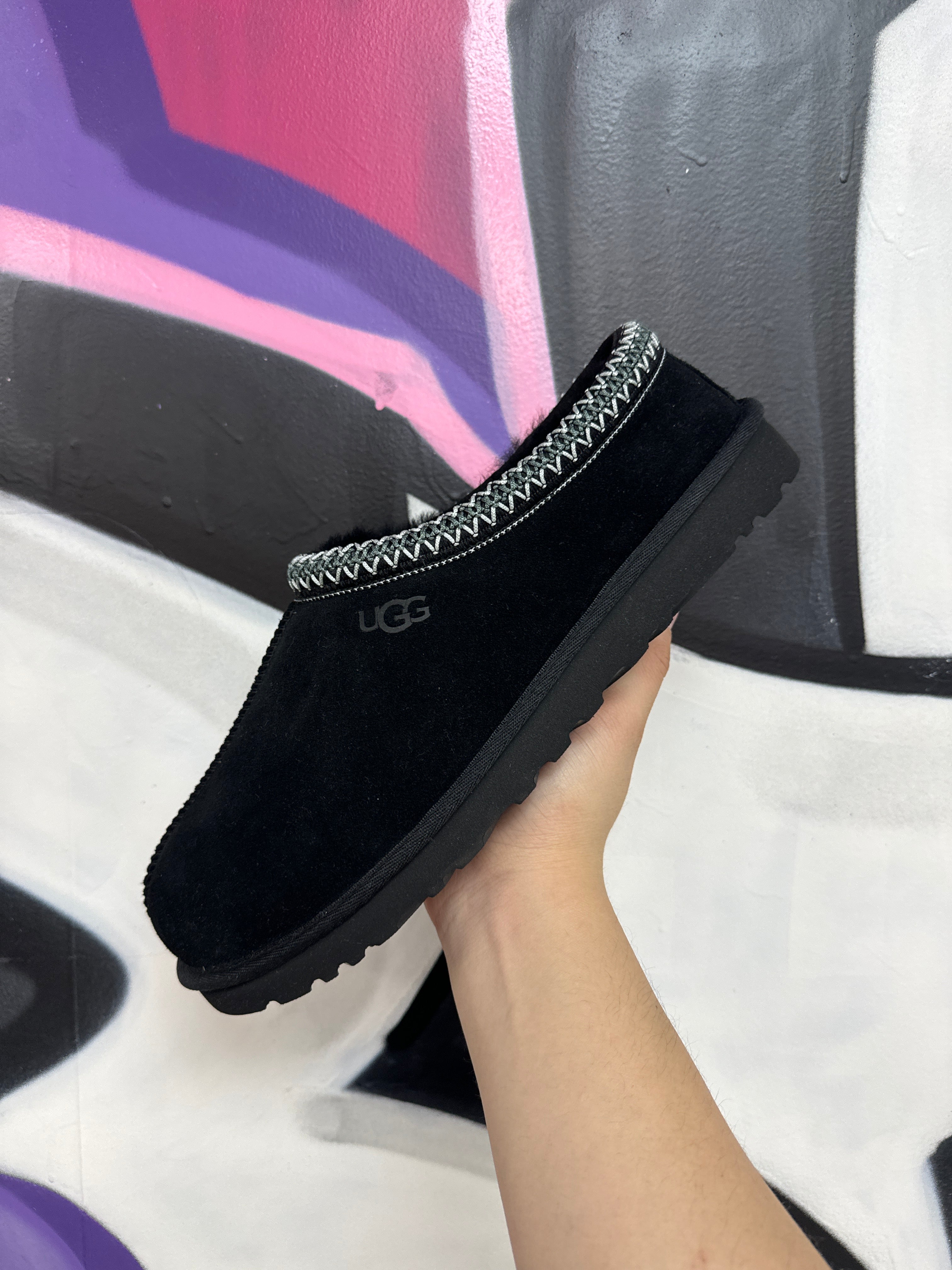 Ugg Black Tasman Slides