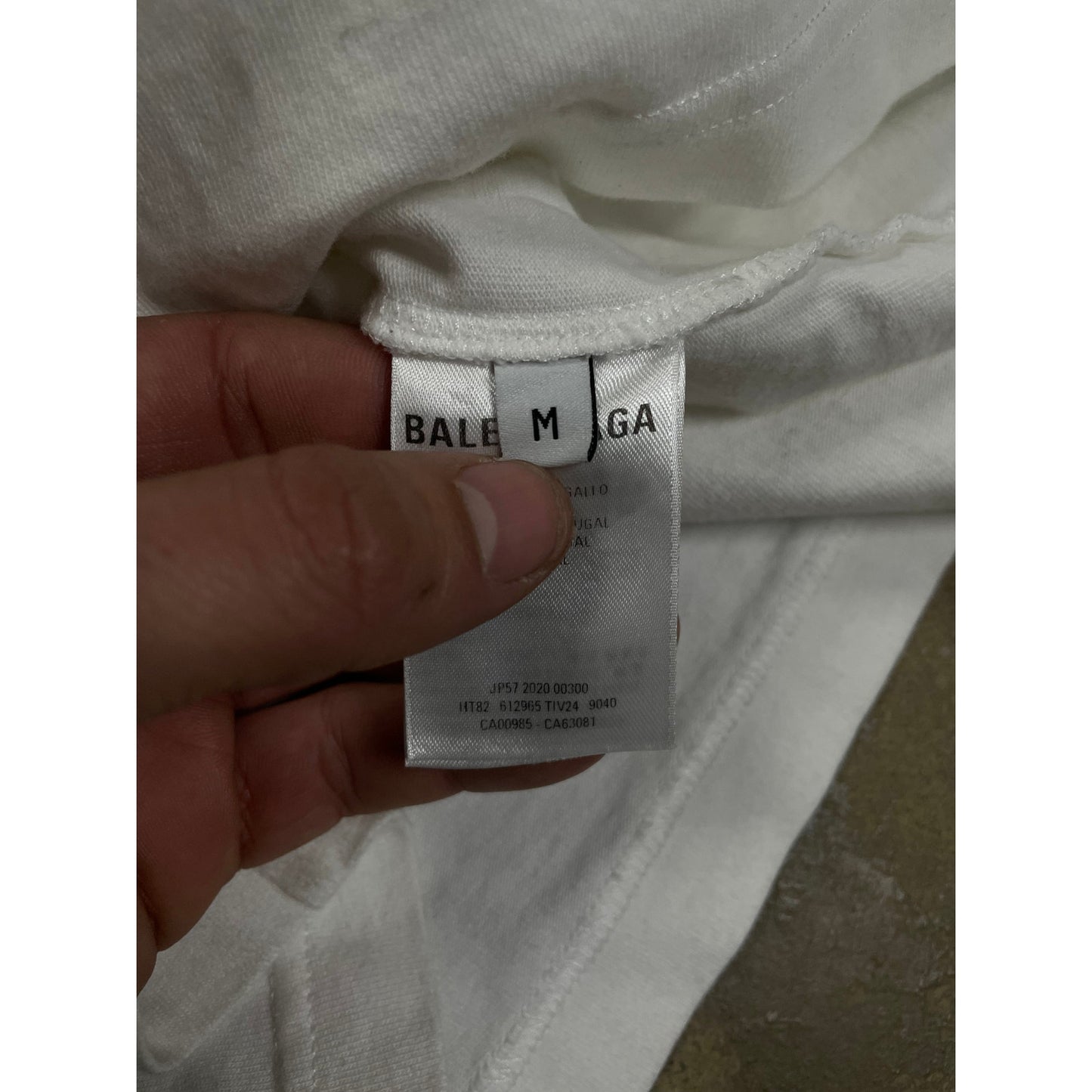 Balenciaga White Black Crew Tee Used Medium