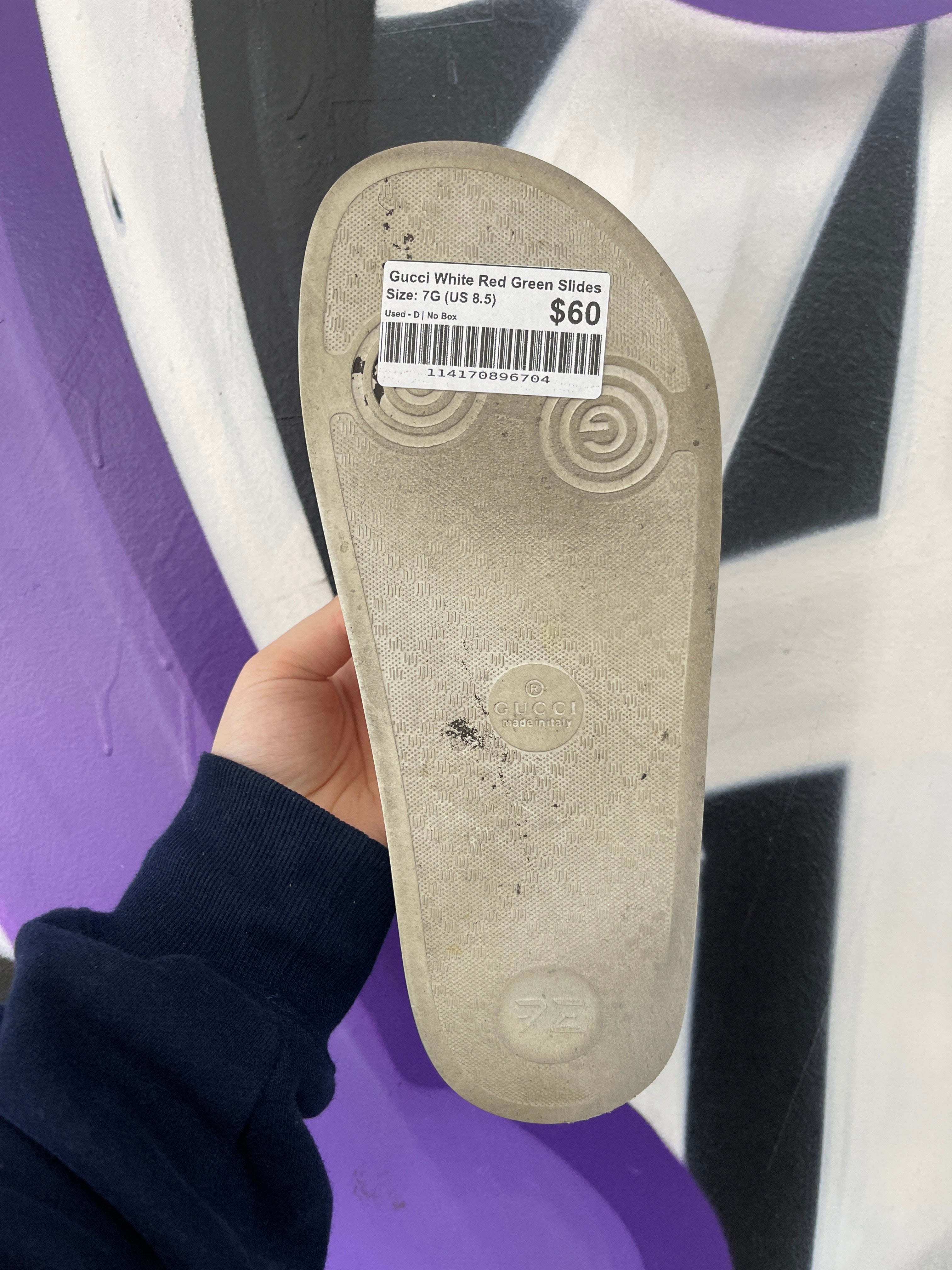 Gucci White Red Green Slides