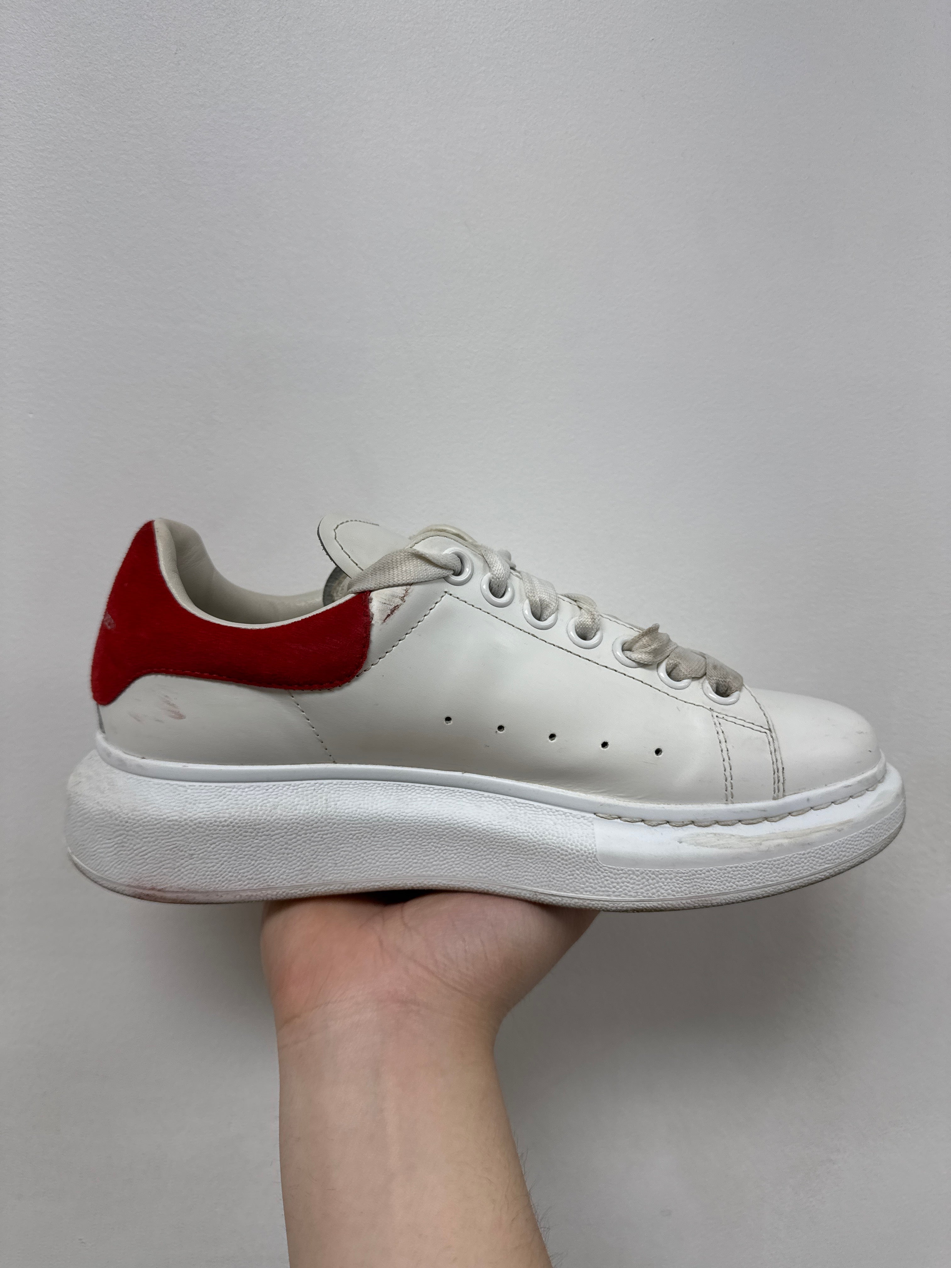 Alexander Mcqueen White Red Oversized Sneakers