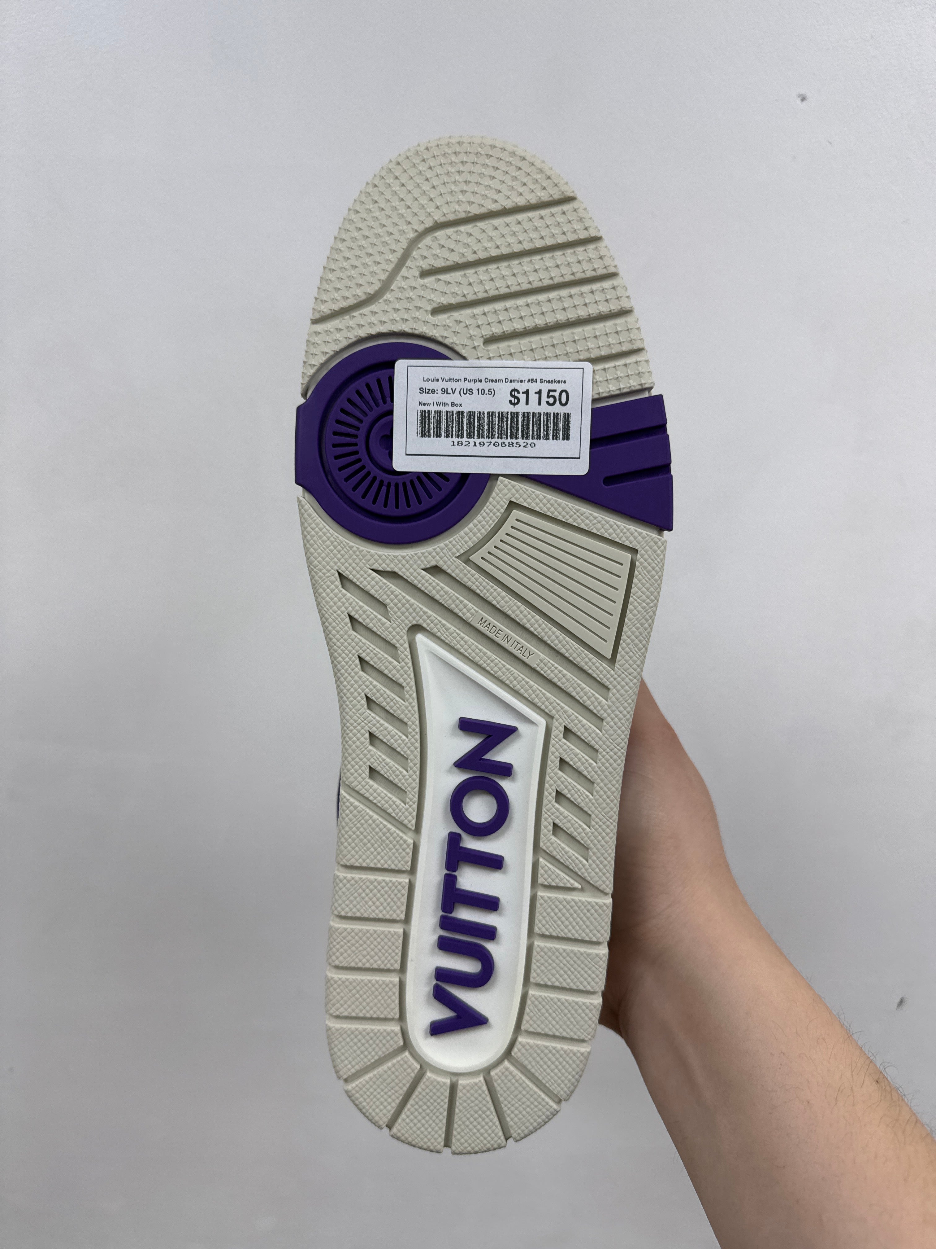 Louis Vuitton Purple Cream Damier #54 Sneakers