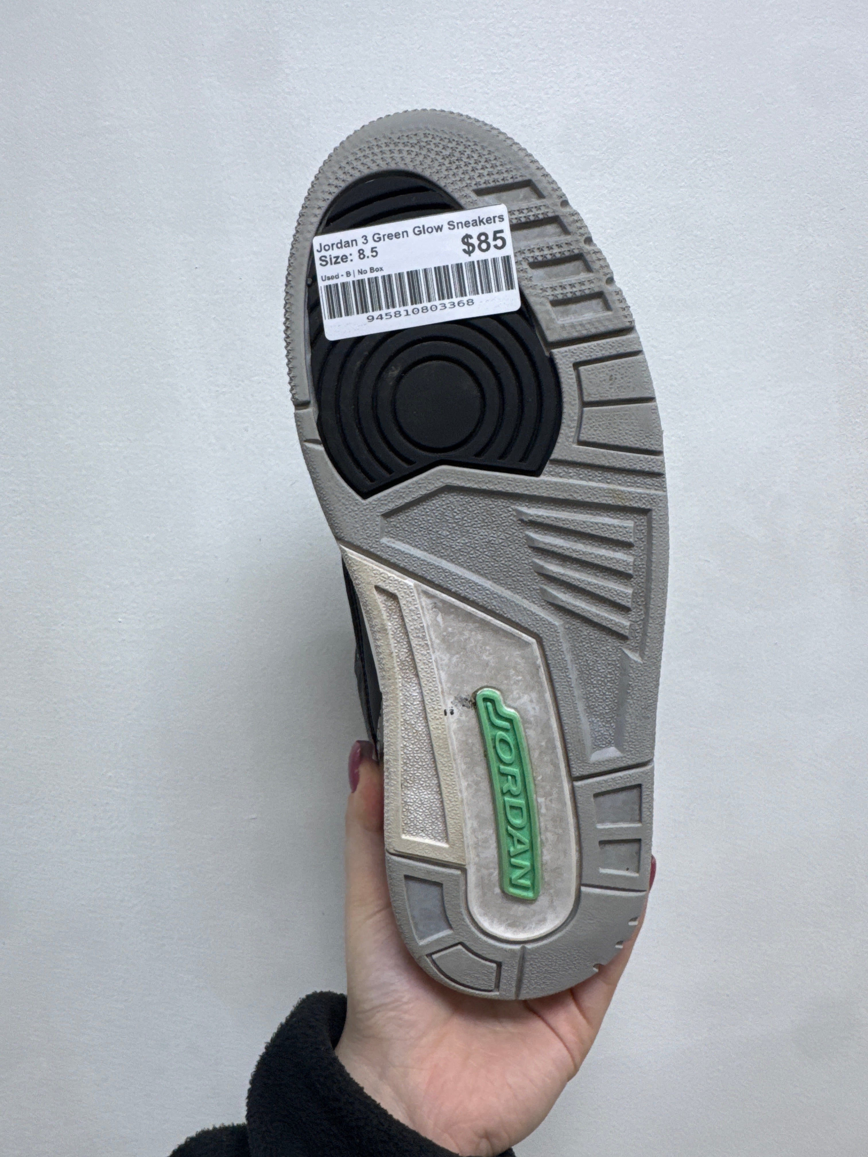 Jordan 3 Green Glow Sneakers