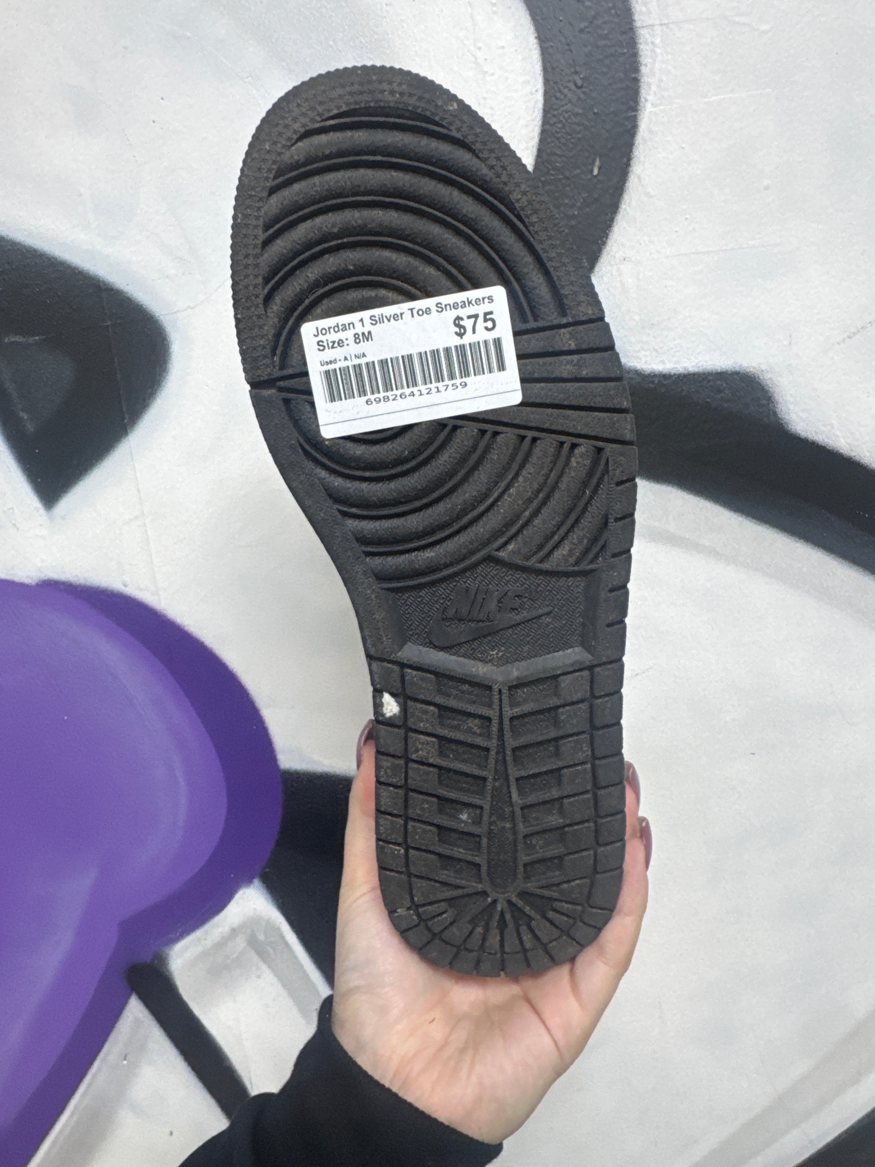 Jordan 1 Silver Toe Sneakers