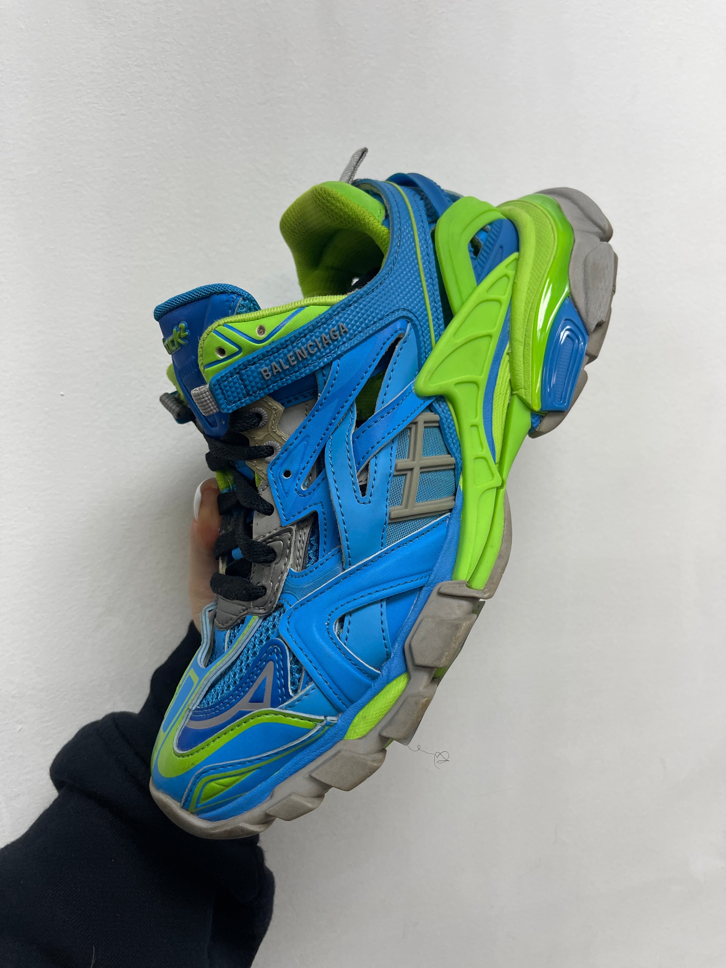 Balenciaga Blue Lime Track 2 Sneakers