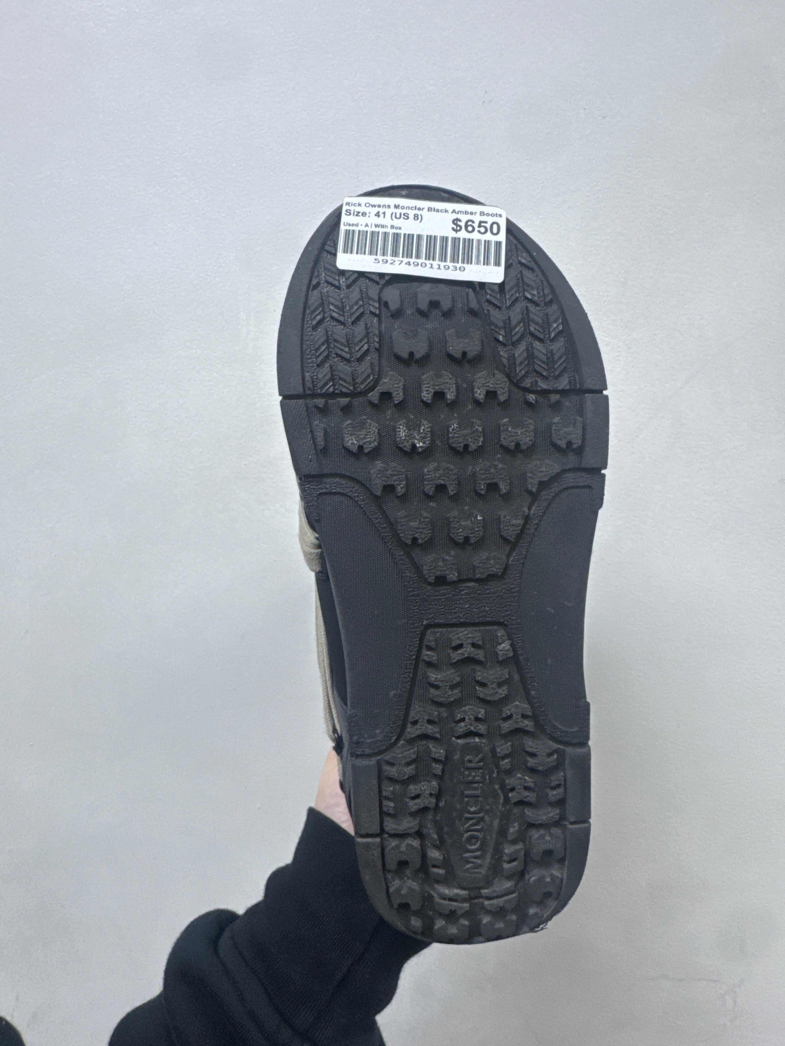 Rick Owens Moncler Black Amber Boots