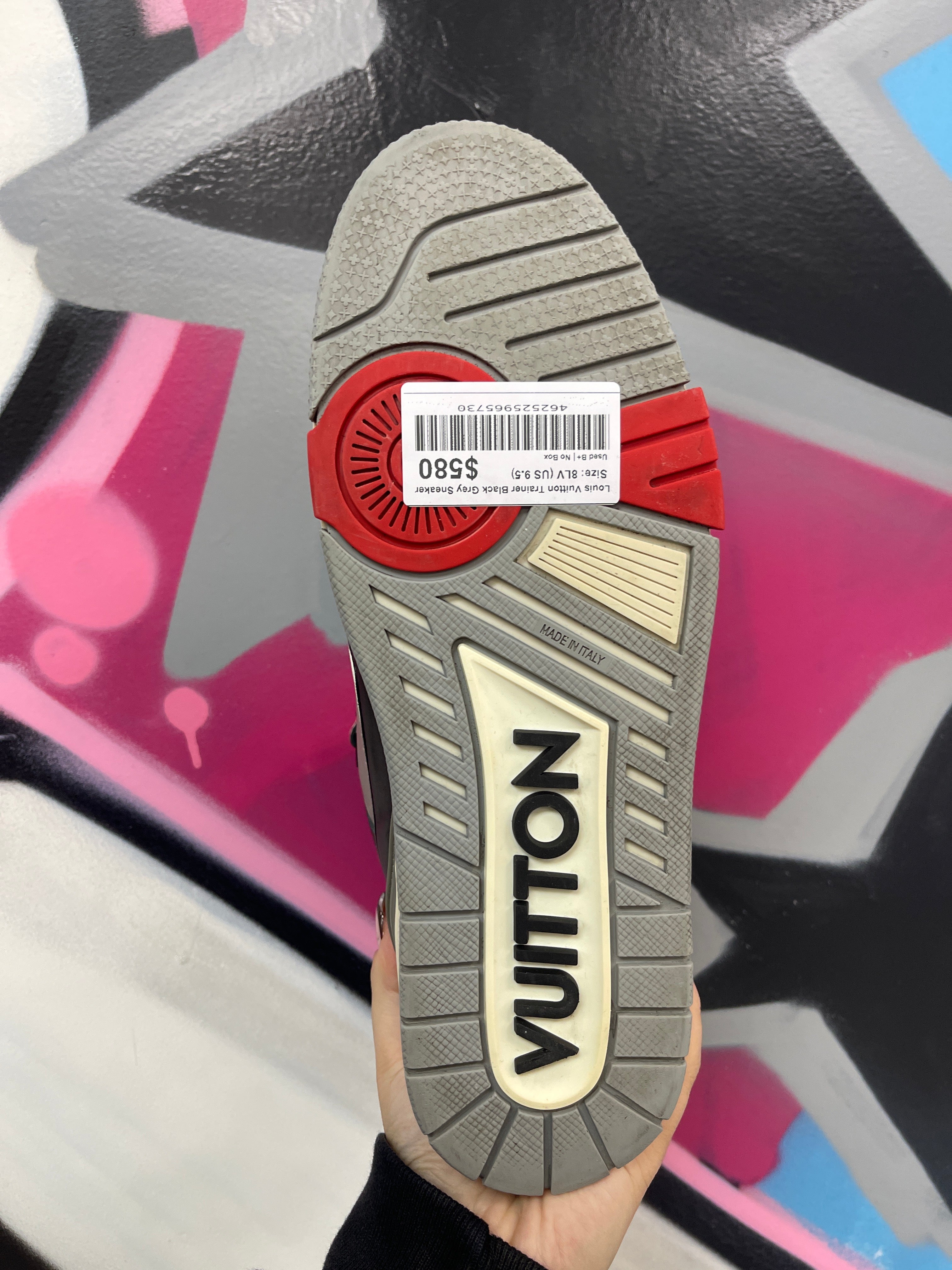 Louis Vuitton Trainer Black Grey Sneaker