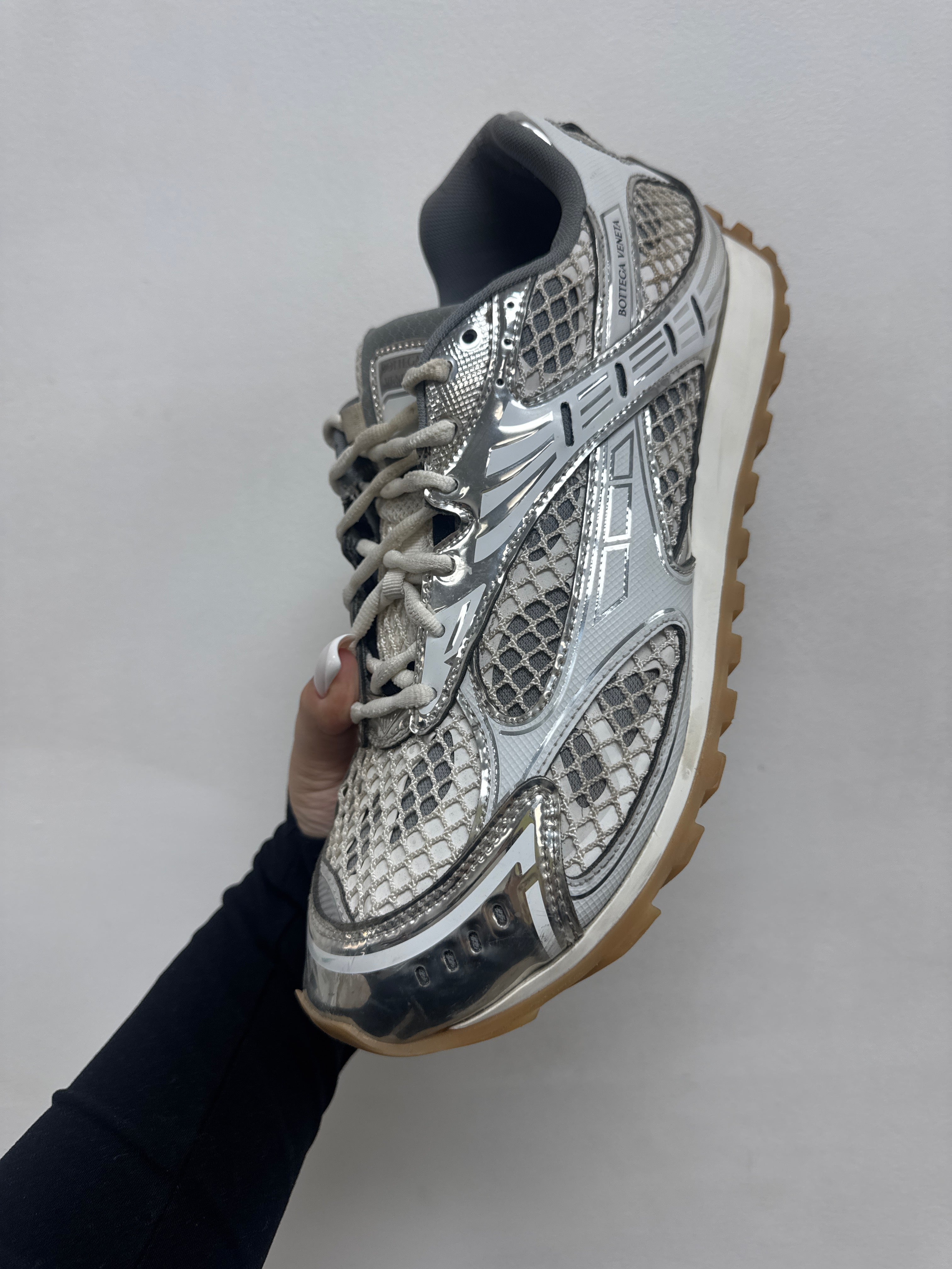 Bottega Veneta Silver Orbit Sneakers