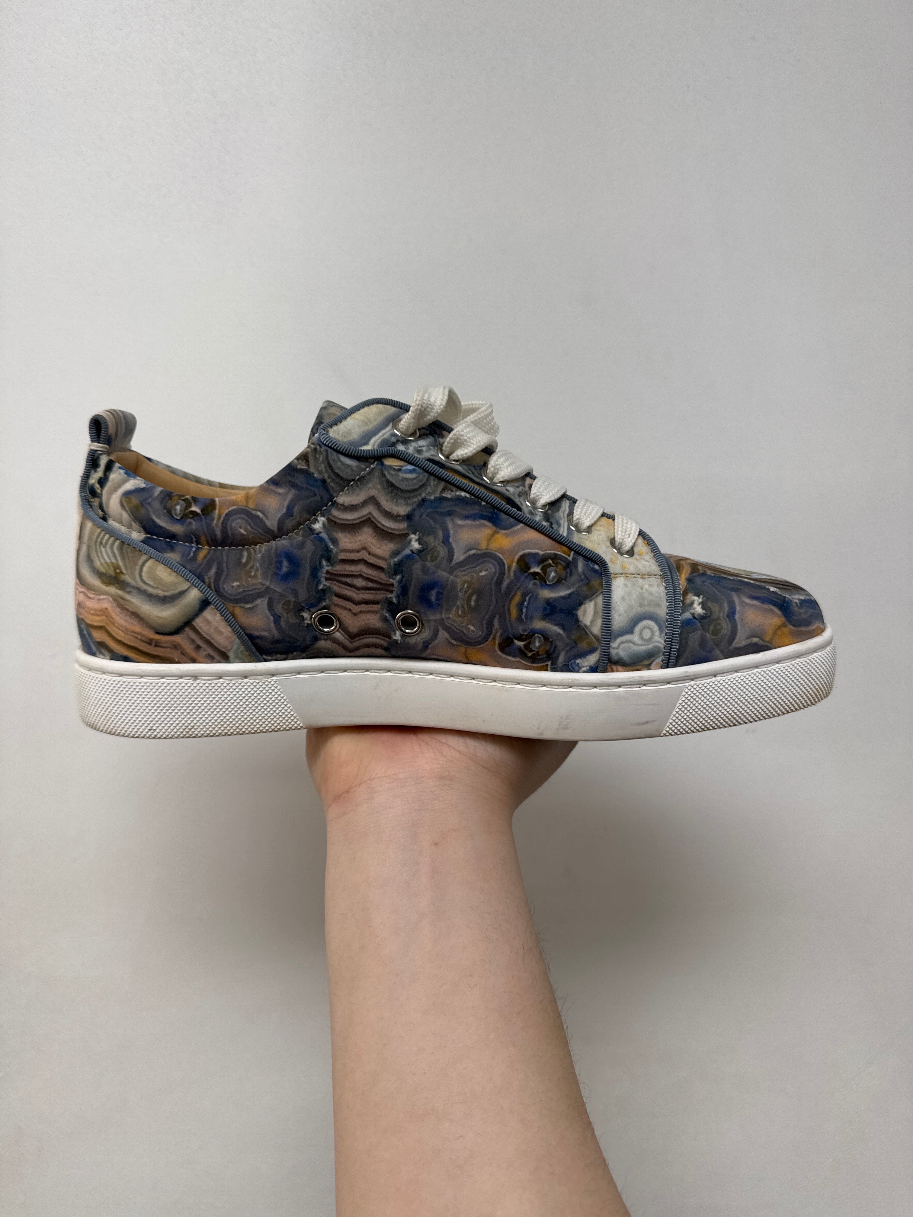 Christian Louboutin Marble Red Botton Low Sneakers