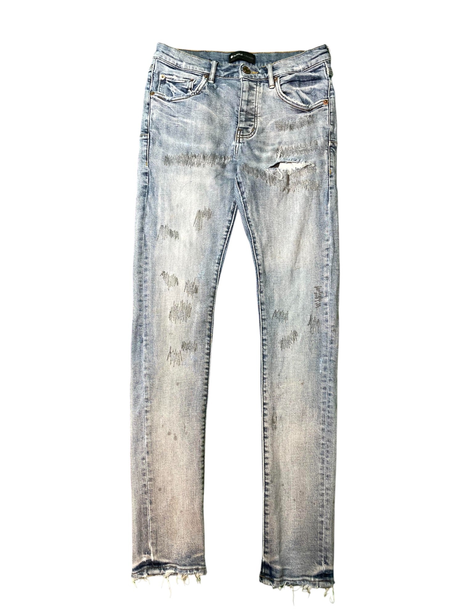 Purple Brand "Stitches" Light Wash Blue Jeans