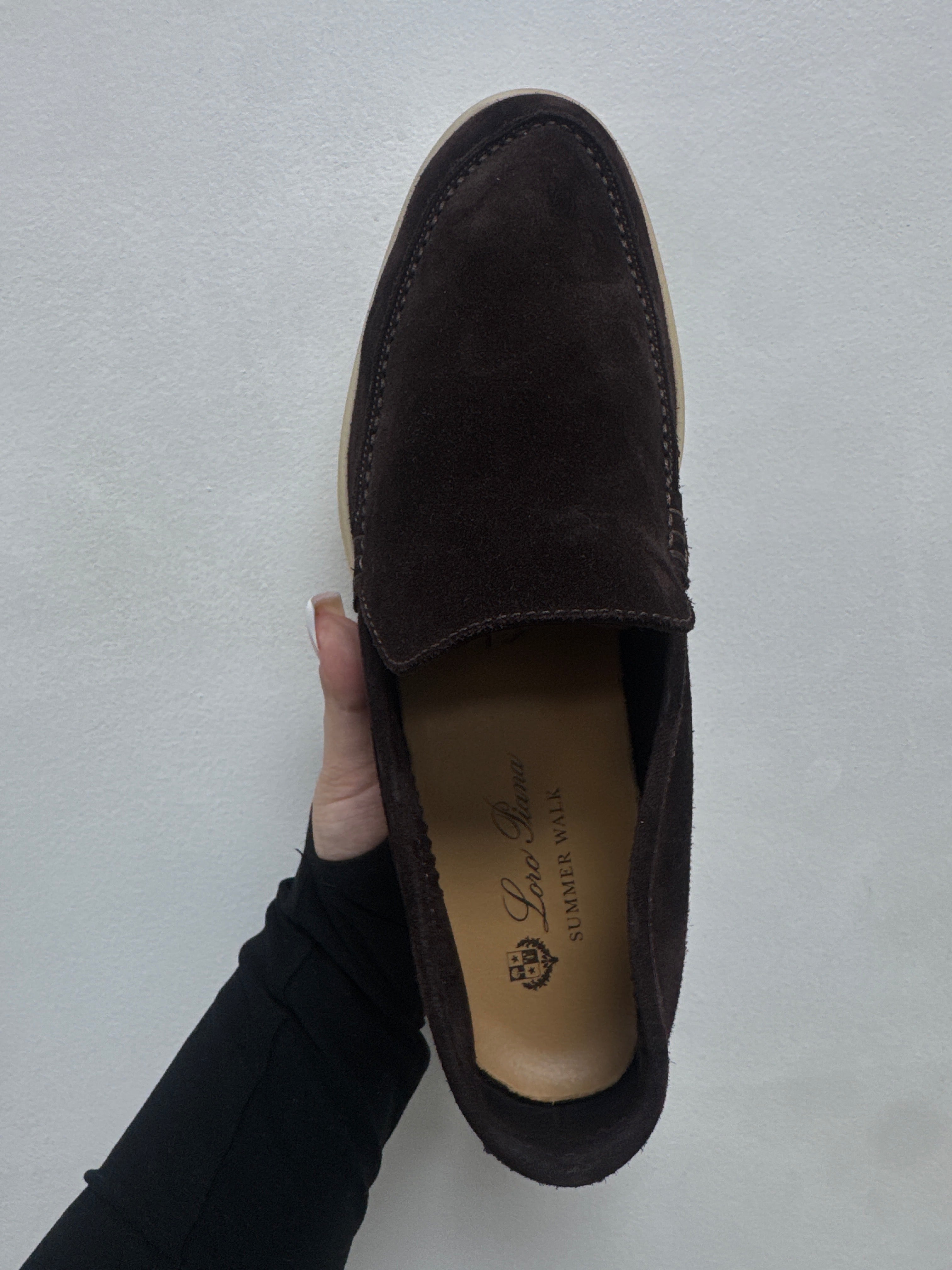 Loro Piana Brown Suede Summer Walk Shoes